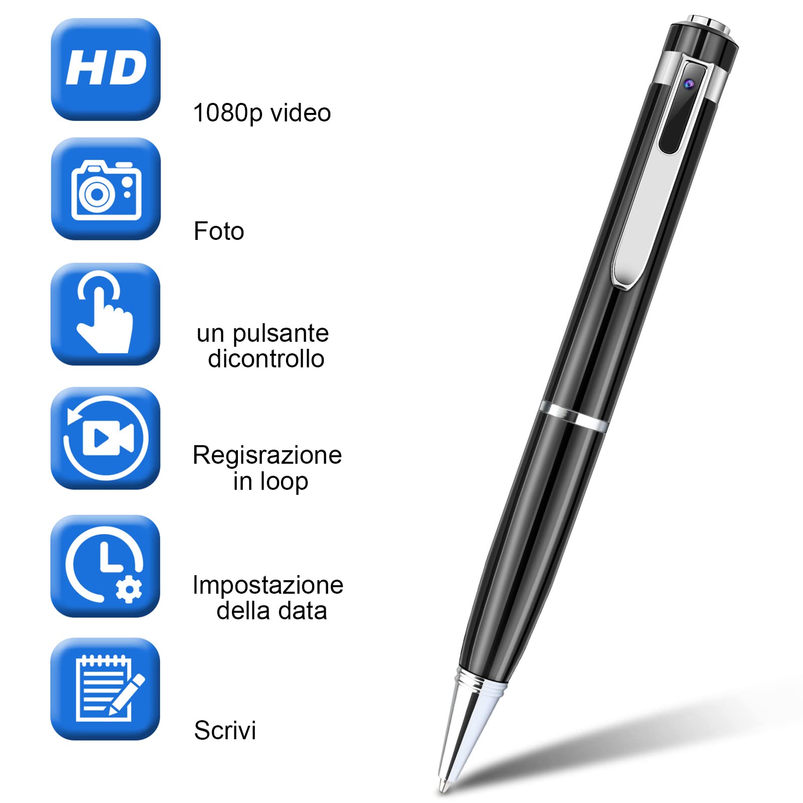 Hidden Spy Camera Pen 1080p with 32GB SD Card,Hidden Security Cam with Wide Angle Lens,Suitable for Daily Life,Classroom Study and Meeting Rooms 3