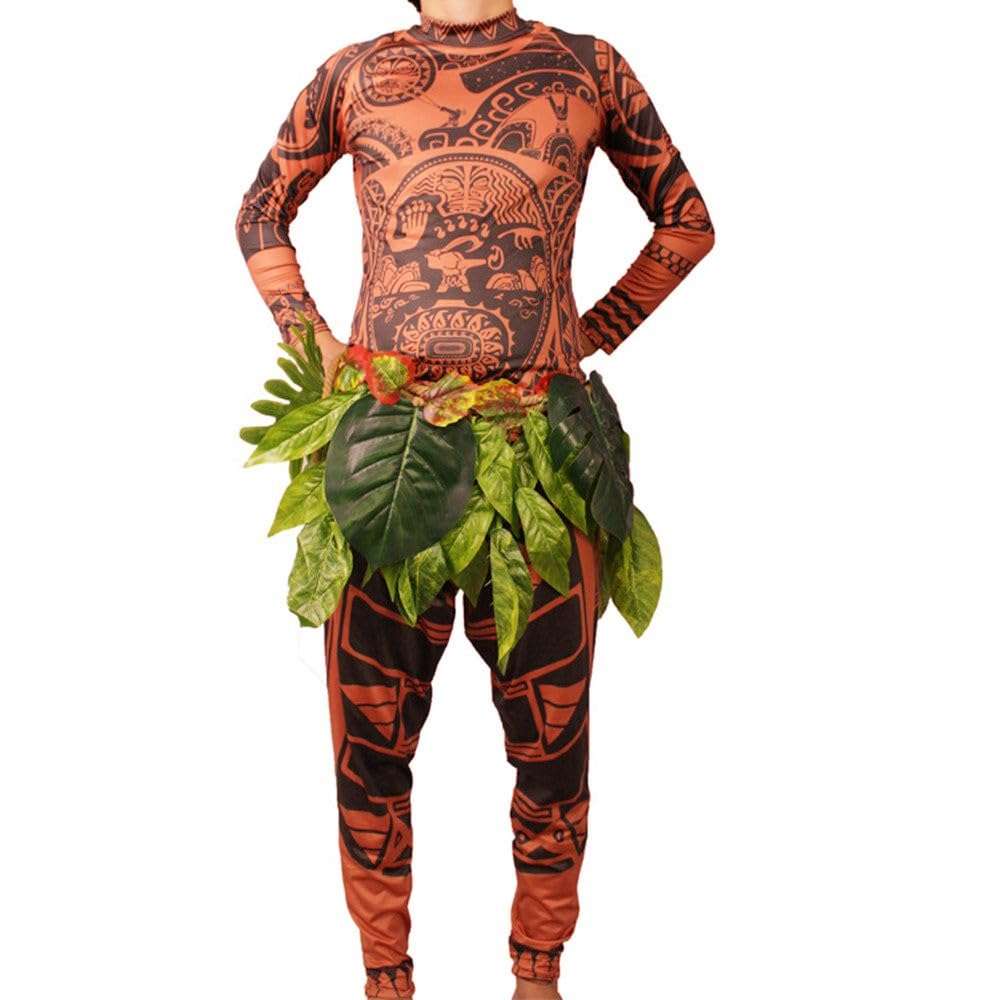 FEEAA Maui Tattoo T Shirt/Pants Halloween Adult Mens Women Cosplay Costume (M) 2