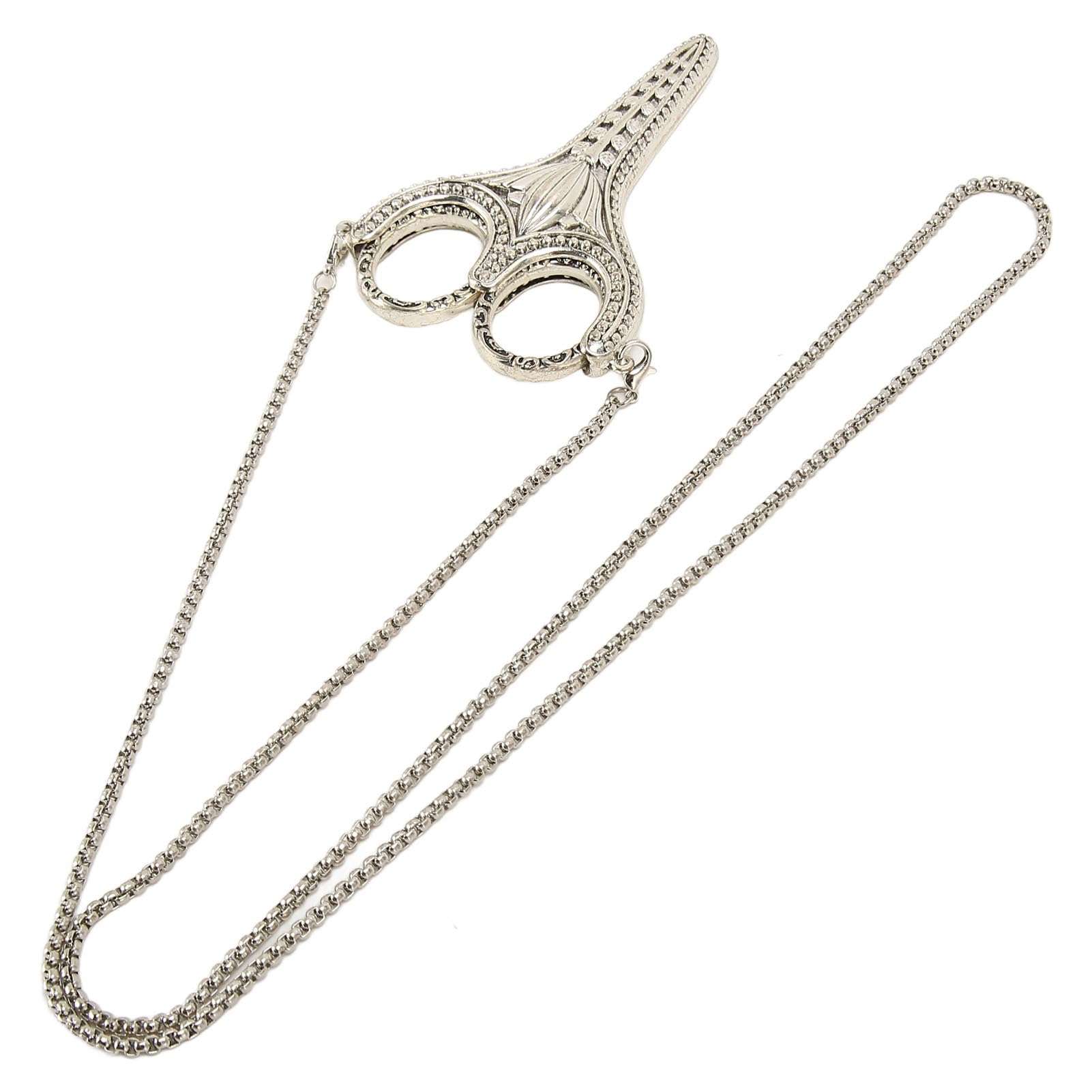 Kuuleyn Embroidery Scissors Retro Exquisite Stainless Steel Sewing Scissors with Sheath Chain Craft Supply Kit for Needlework Hobbies Home Decor DIY Projects for Craft 5