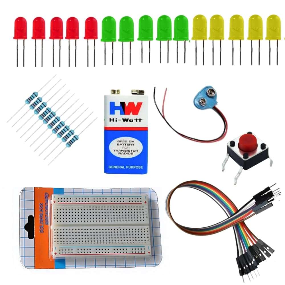 Circuit Ranger Simple LED Circuit Kit for Beginners | DIY Electronics Learning Kit, Educational Project Kit with Breadboard, LEDs, Resistors, Battery & Wires 1