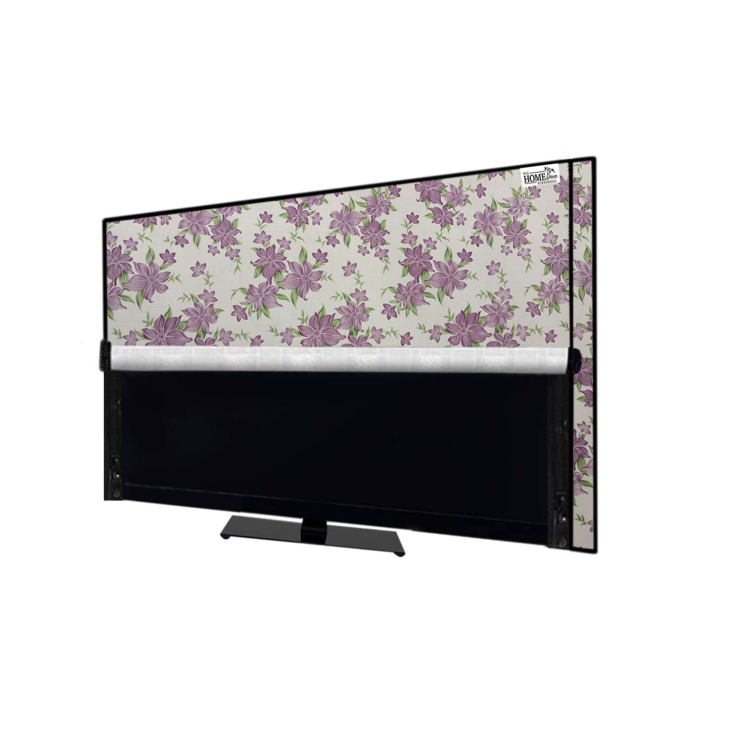 wellhome decor Furnishing Multicolor Printed 40 Inches LED TV Cover fit with Transparent Polythene Layer (All Models) 4