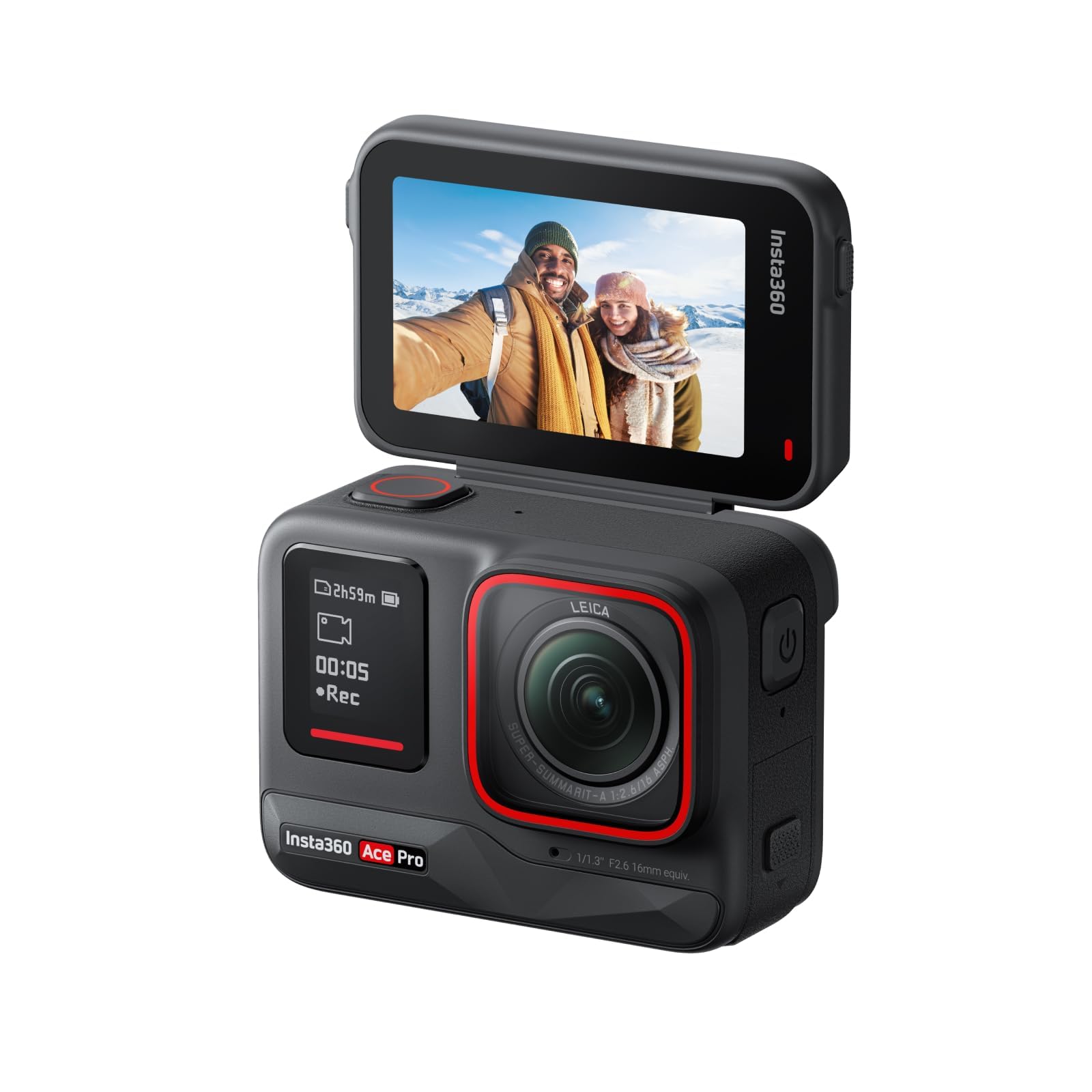 insta360 Ace Pro - 48 MP Waterproof Action Camera Co-Engineered with Leica, Flagship 1/1.3" Sensor and AI Noise Reduction for Unbeatable Image Quality, 4K120fps, 2.4" Flip Screen 1