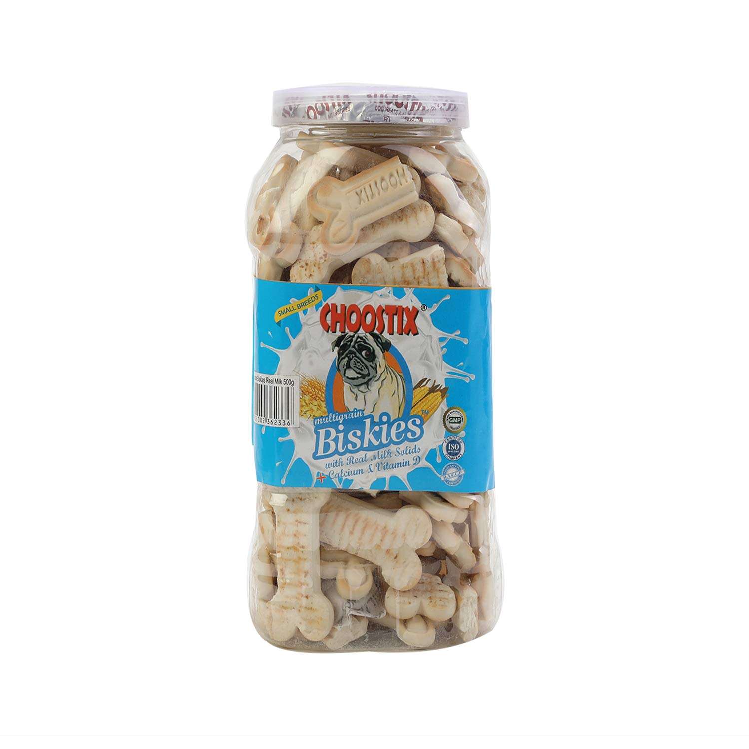 Choostix Biskies with Real Milk Solids Dog Treat, 500g (Jar) & Biskies with Real Mutton Dog Treat, 500g (Jar) 2