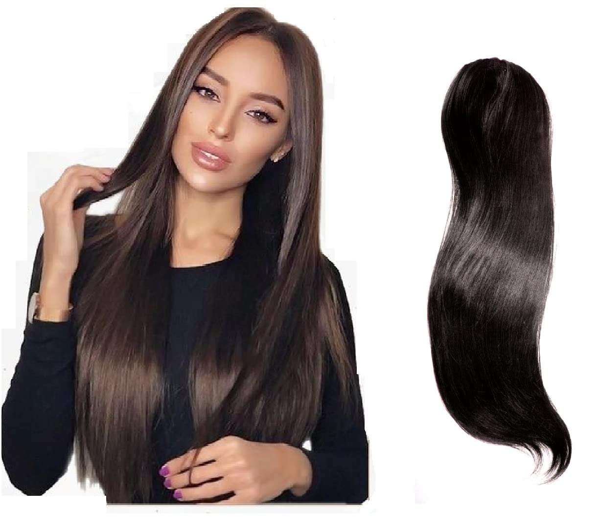 IYAAN Invisible Side Patches Natural Hair Volumizer Extension For Women Black 1