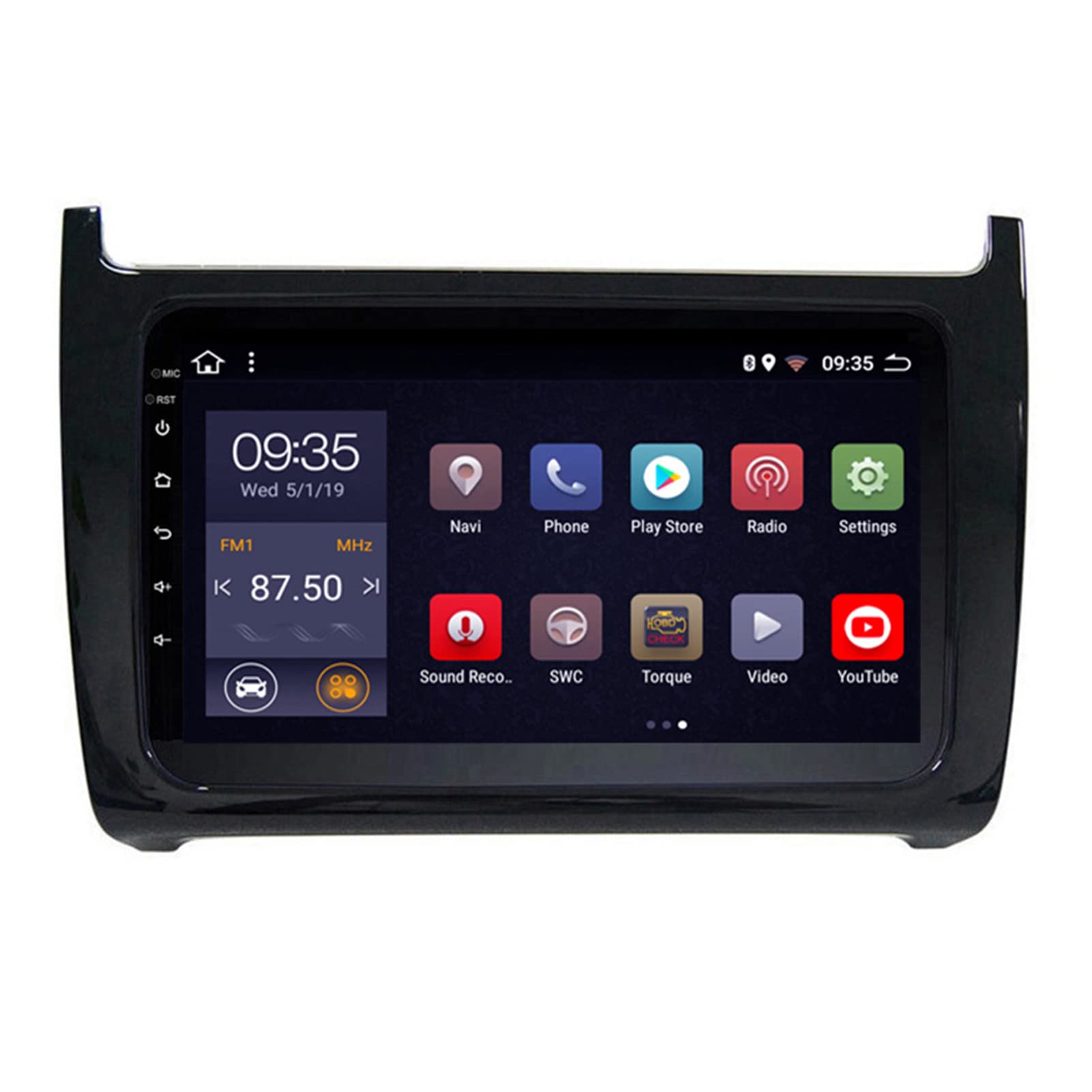 9 Inch Car GPS Multimedia Player Screen for Volkswagen Polo Sedan 2008-2018, Auto Bluetooth Multimedia Audio GPS Navigation System, Android 11 Support SWC Plug and Play 1