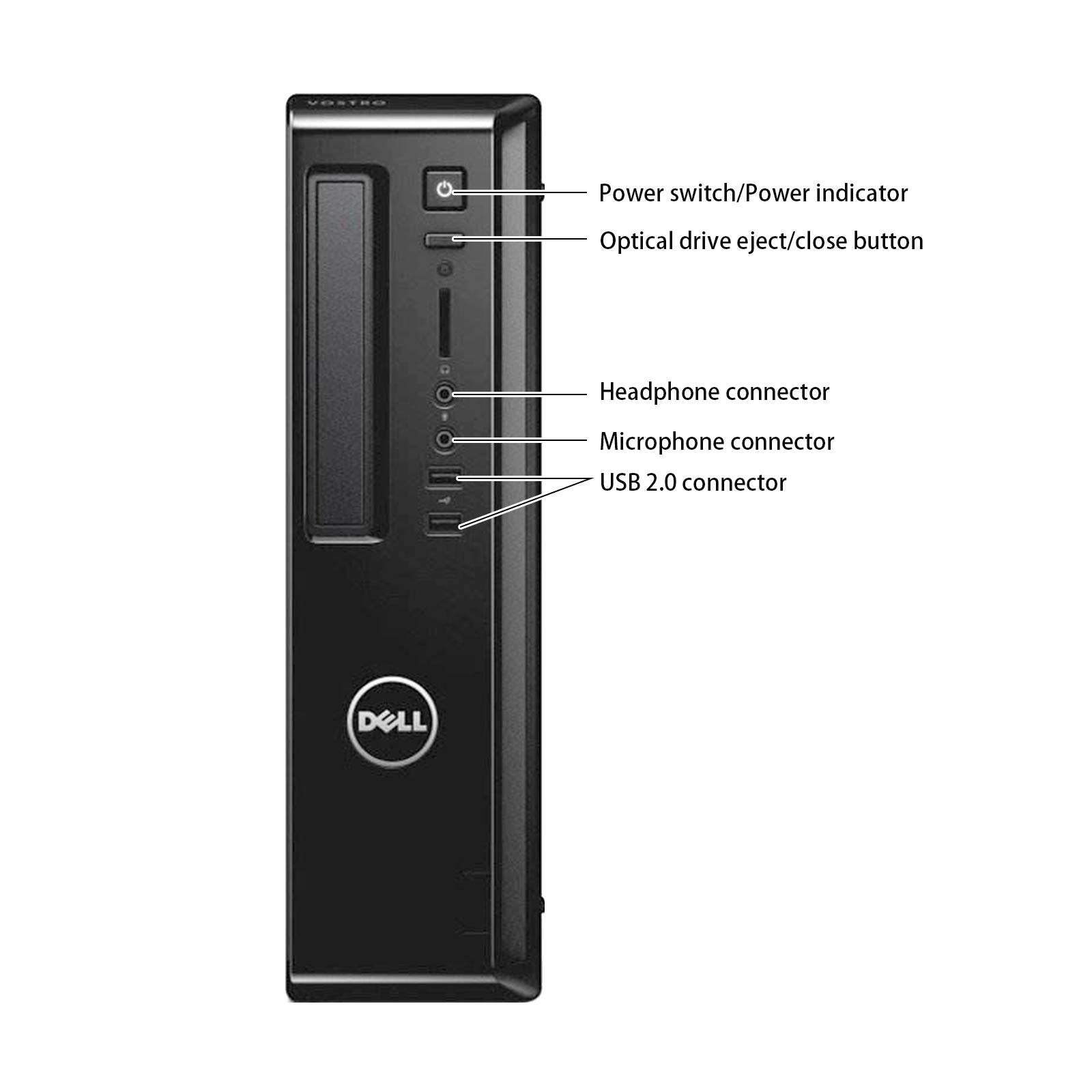 Dell Vostro 3800 Desktop Computer, Intel Quad Core i5-4570 up to 3.6GHz, 12G DDR3, 512G SSD, DVDRW, WiFi, Bluetooth, HDMI, VGA, Keyboard, Mouse, Win10 Pro 64 Supports English/French/Spanish(Renewed) 5