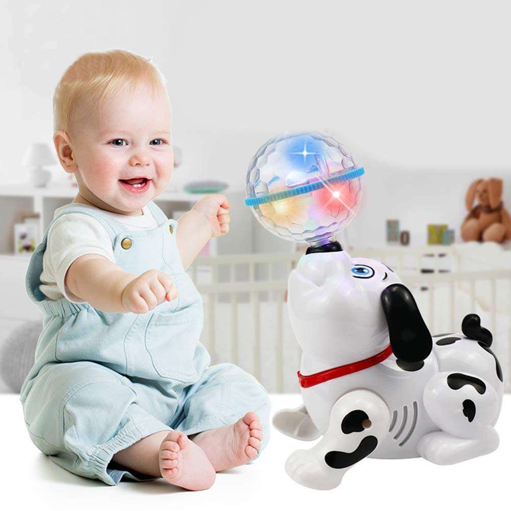 TOYZIEZ� Dancing Dog with Music, Flashing Lights Battery Operated Sound & Light Toys for Small Babies | Best Gift for Toddlers | Suitable for Kids 2 to 4 Year Babies (Dancing Dog) 5