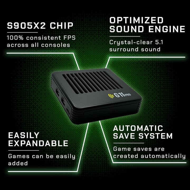RetroWave G11 Pro, 2024 Best Wireless Retro Console, Retro Wave G11 Game Box [4K + 256GB] with 2.4G Wireless Dual Controllers, 100,000+ Retro Games, Plug & Play Video Games (256G) 6