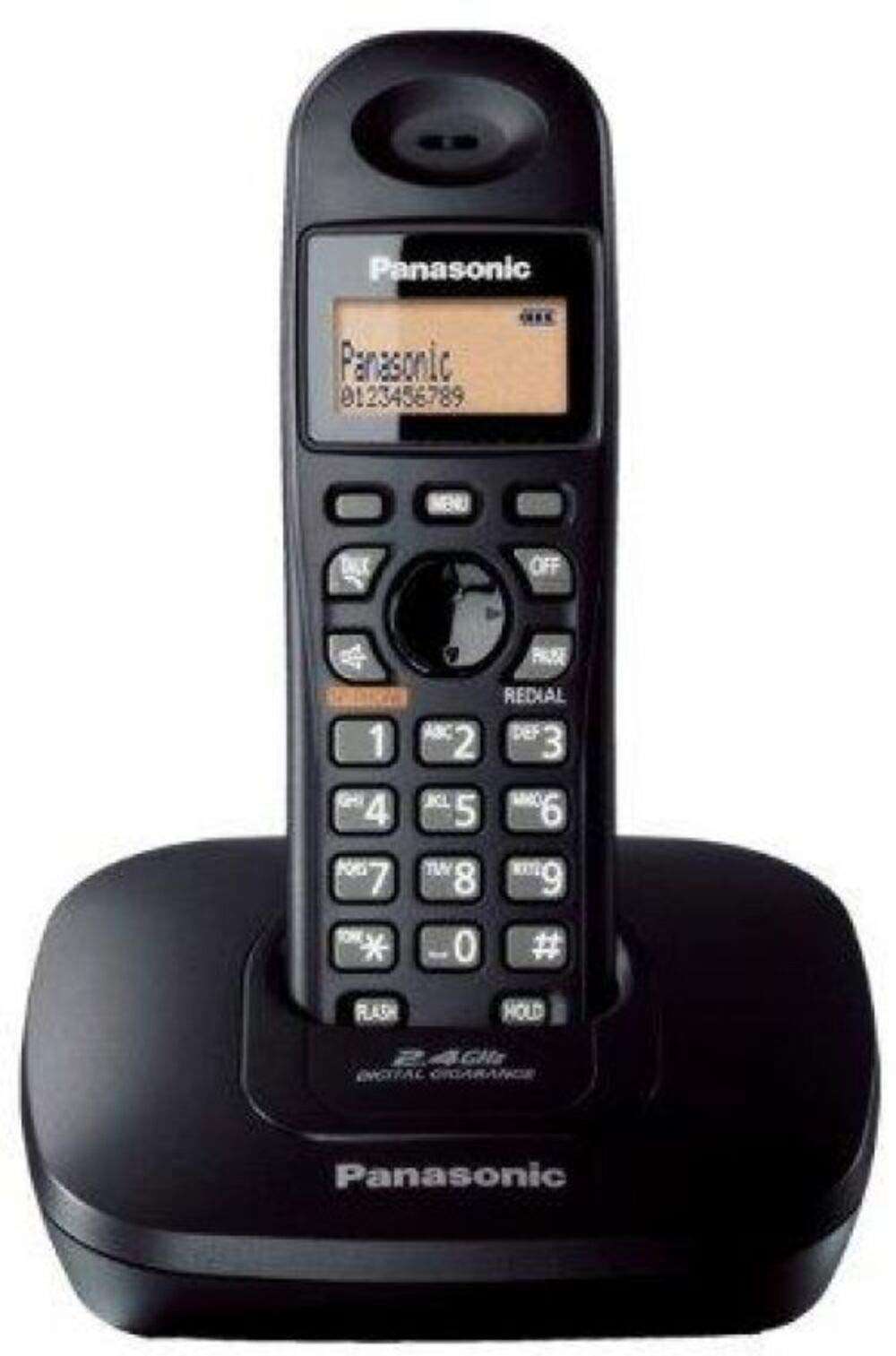 Panasonic KX-TG3611BX Digital Cordless Landline Phone (Black) 1