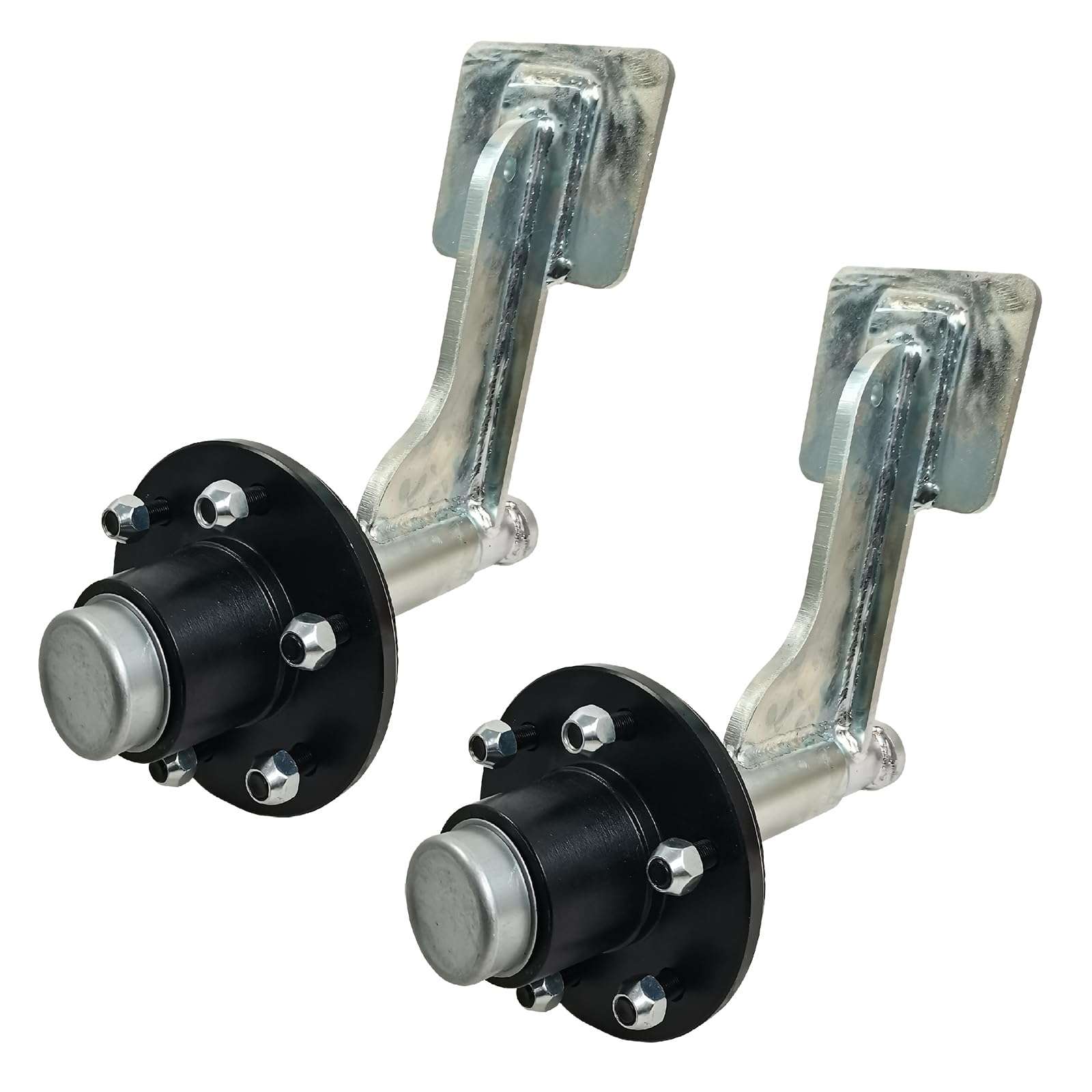 ZUVELLO 6-Lug 5.5'' Shipping Container Wheel Axles Shifting Tool Jack Kit Tie Down-Moves Fully Assembled Fit for 20ft - 40ft Heavy Duty Shipping Container, 2 Pack 1