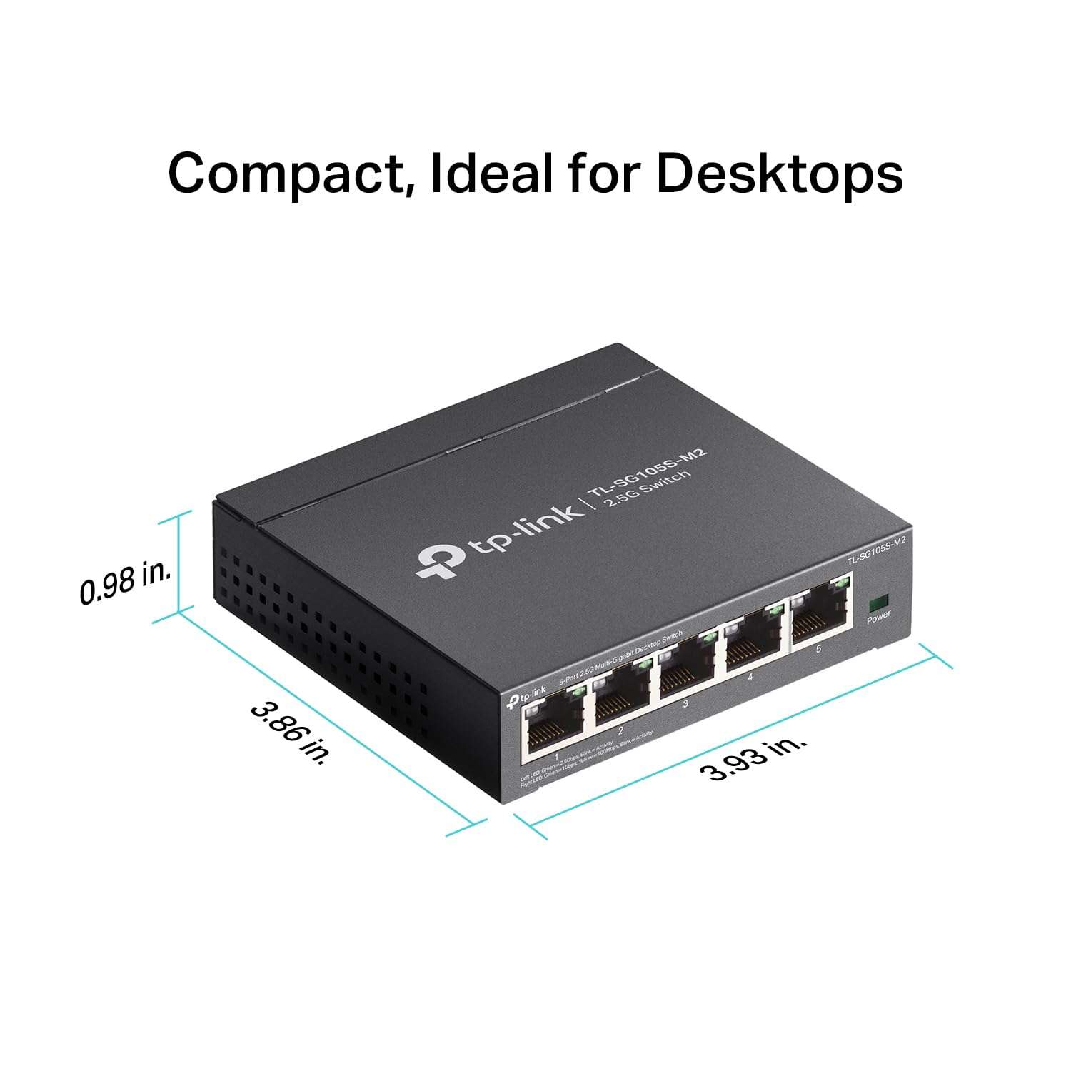 TP-Link TL-SG105S-M2 | 5-Port Multi-Gigabit 2.5G Ethernet Switch | Unmanaged Network Switch | Ethernet Splitter | Plug & Play | Desktop/Wall Mount | Silent Operation 4