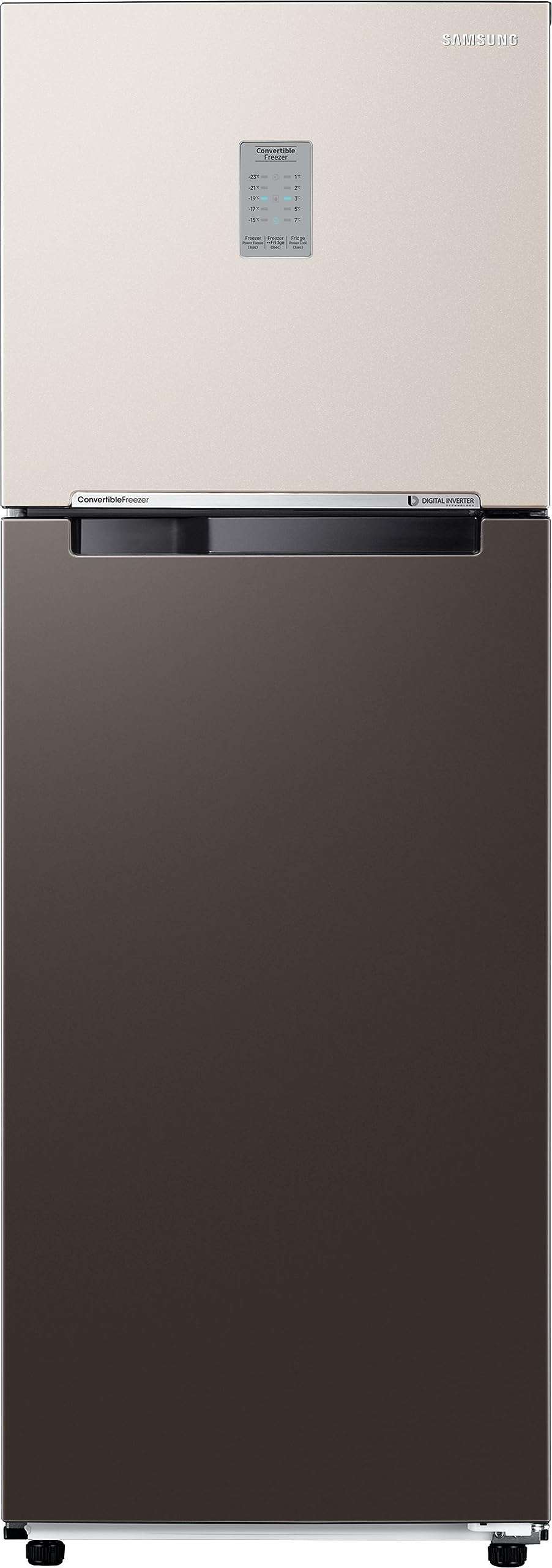 Samsung 256 L, 2 Star, Bespoke Convertible, Digital Inverter with Display, Frost Free Double Door Refrigerator (RT30CB732C7/HL, Beige & Charcoal, 2023 Model) 1
