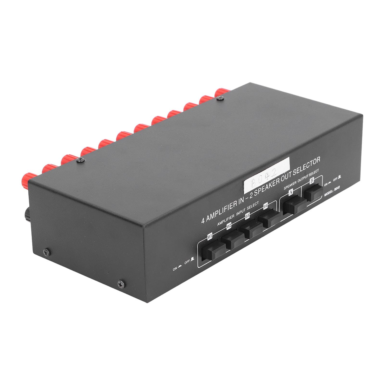 Passive Selector Switch 4 Amplifier in 2 Speaker Out Selector Box for Music Playing Selection of Input Output Can Stable Without Switching Your Delivered Clarity Allowing