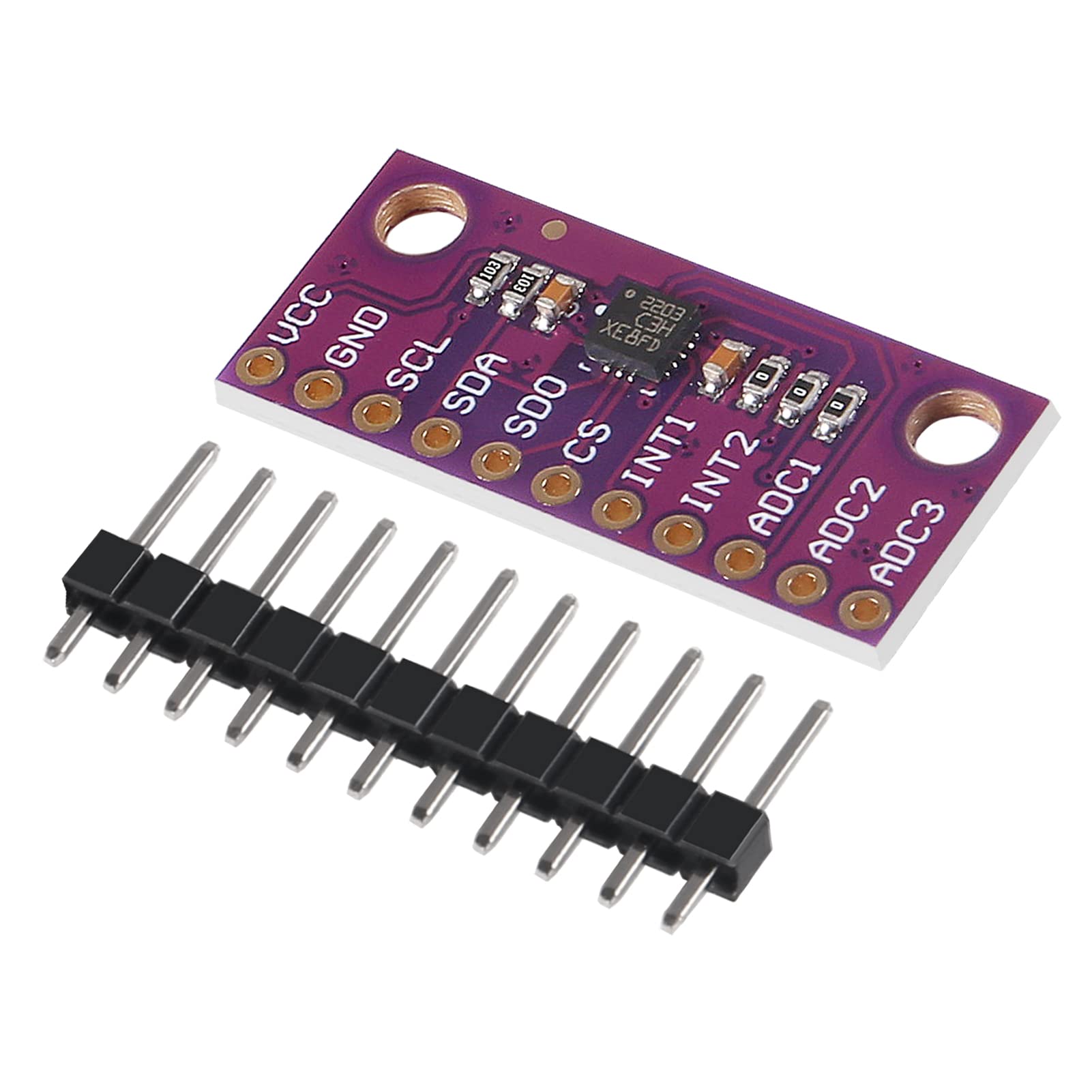 3Pcs LIS3DH 3-axis Accelerometer Triaxial Development Board high-Resolution LIS3DH Sensor 1.71V to 3.6V I2C SPI Output Interface Replace ADXL345 Built-in Temperature Sensor 2