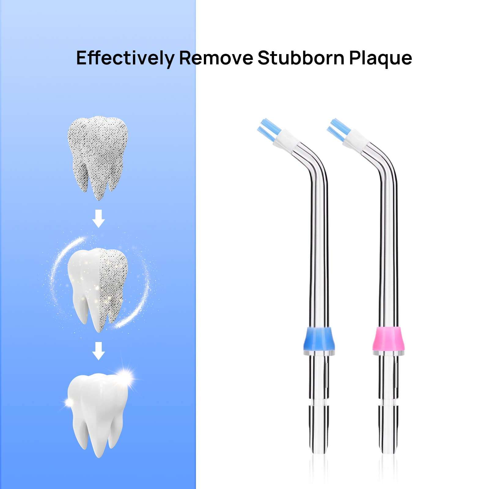 Plaque Seeker Replacement Tips,Dental Water Flosser Tips for Waterpik and Other Brand Oral Irrigators,2Pcs Flosser Refill Heads Replacement Heads(Plaque Seeker Tips) 4