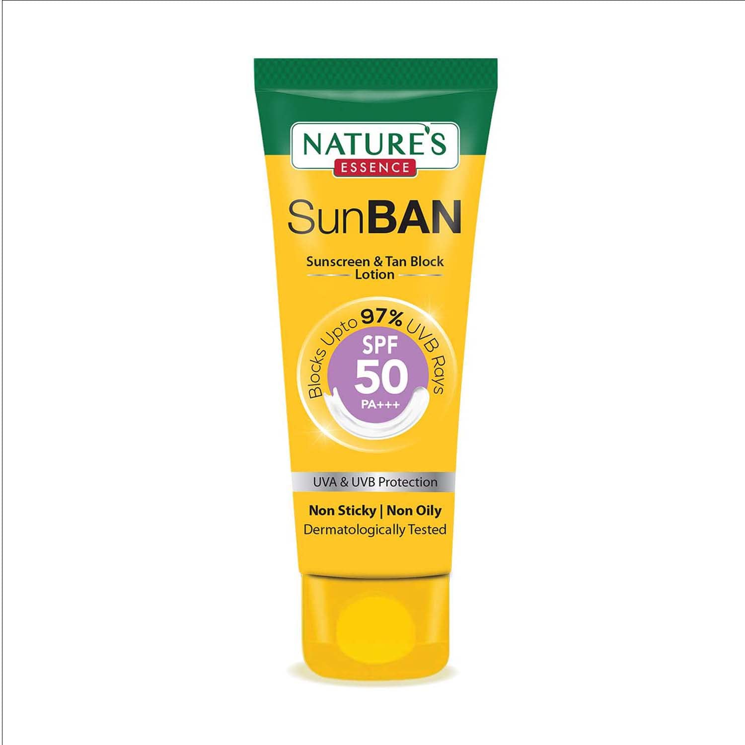 Nature's Essence SunBan SPF 50 PA+++ Sunscreen & Tan Block Lotion, 30ml 1
