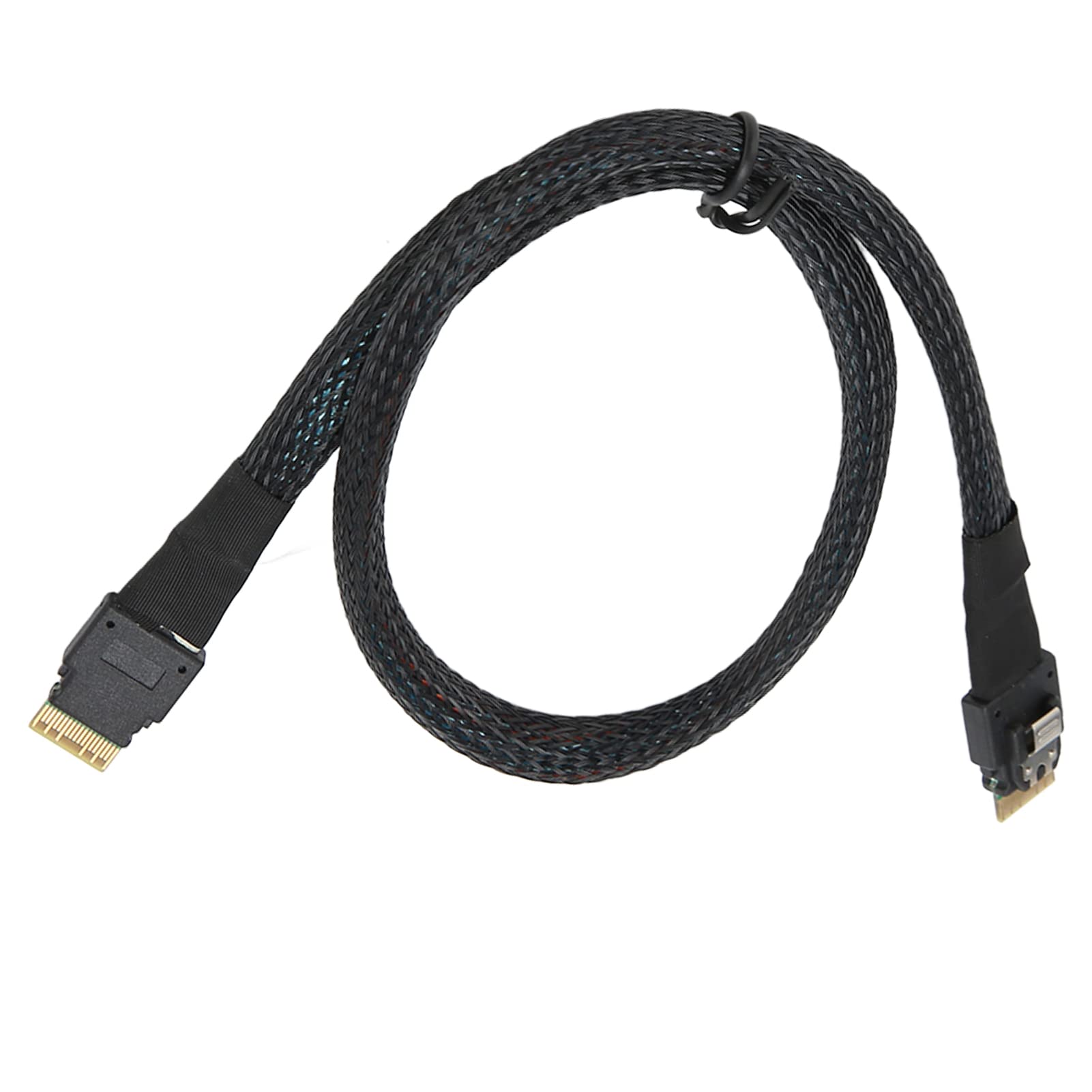 DAUERHAFT Micro SATA Cable, Slim SAS Cable Less Loss 12GBPS for Desktop(1m / 3.3ft) 4