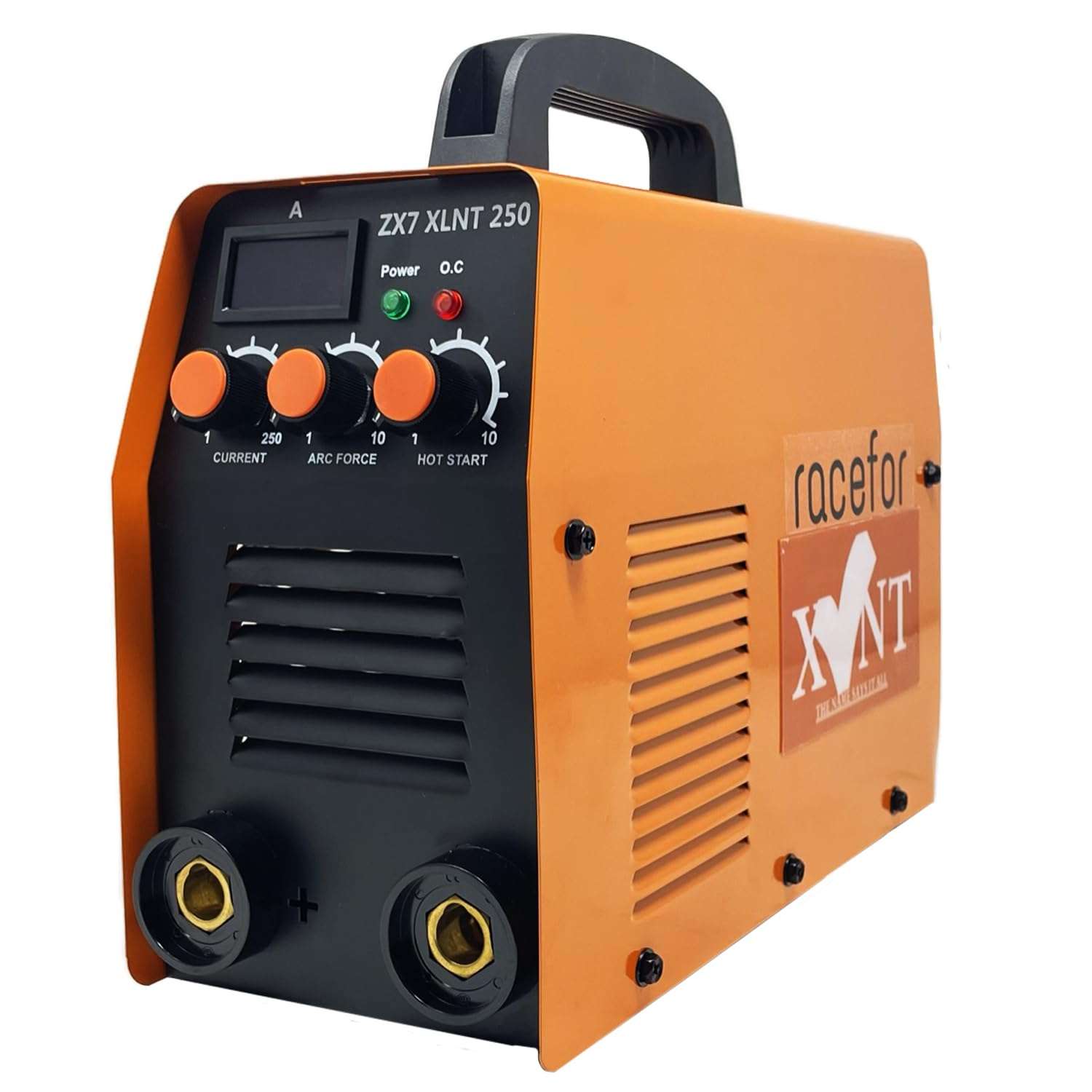 RACEFOR Small Portable ZX7 250 amp IGBT Single Phase DC Inverter ARC Welding Machine for Home Use Low Price with Hot Start, Anti Stick & Arc Force Control 1