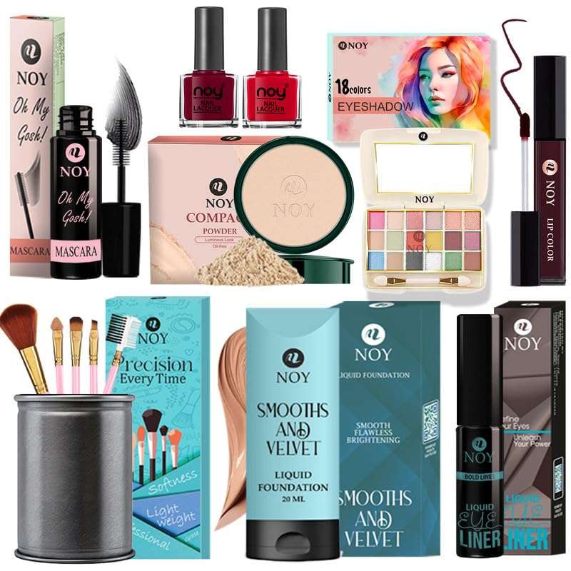 Noy Makeup Kit With Mascara Valentine Day Beauty Gift Beauty Essentials For Effortless Glam Pack Of 13 1