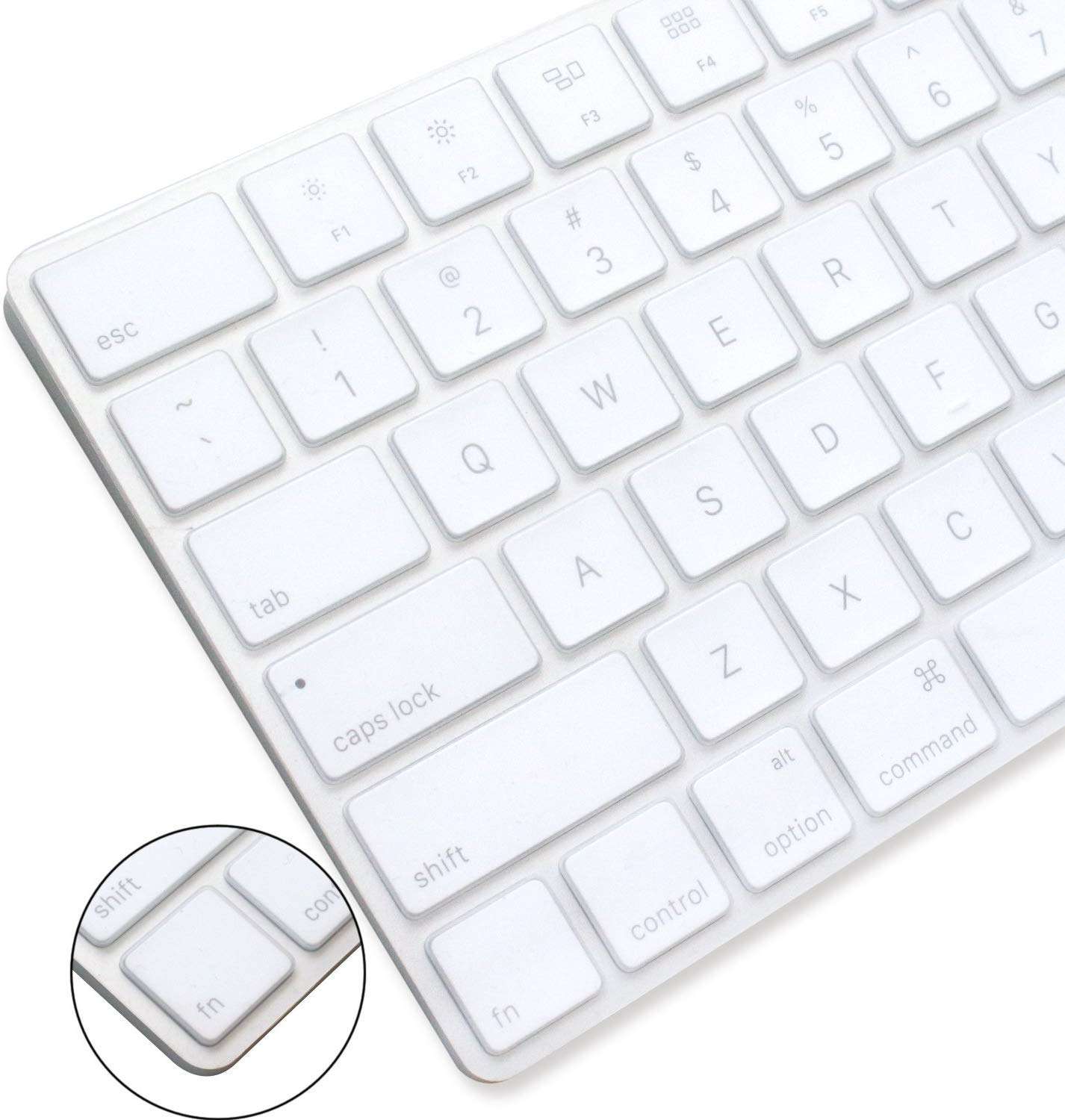 Laprite Ultra Thin Silicone Keyboard Protector Cover Skin for Apple iMac Magic Wireless Bluetooth Keyboard MLA22L/A (A1644, 2015 Released , U.S Layout, Semi-Transparent Clear ) 3