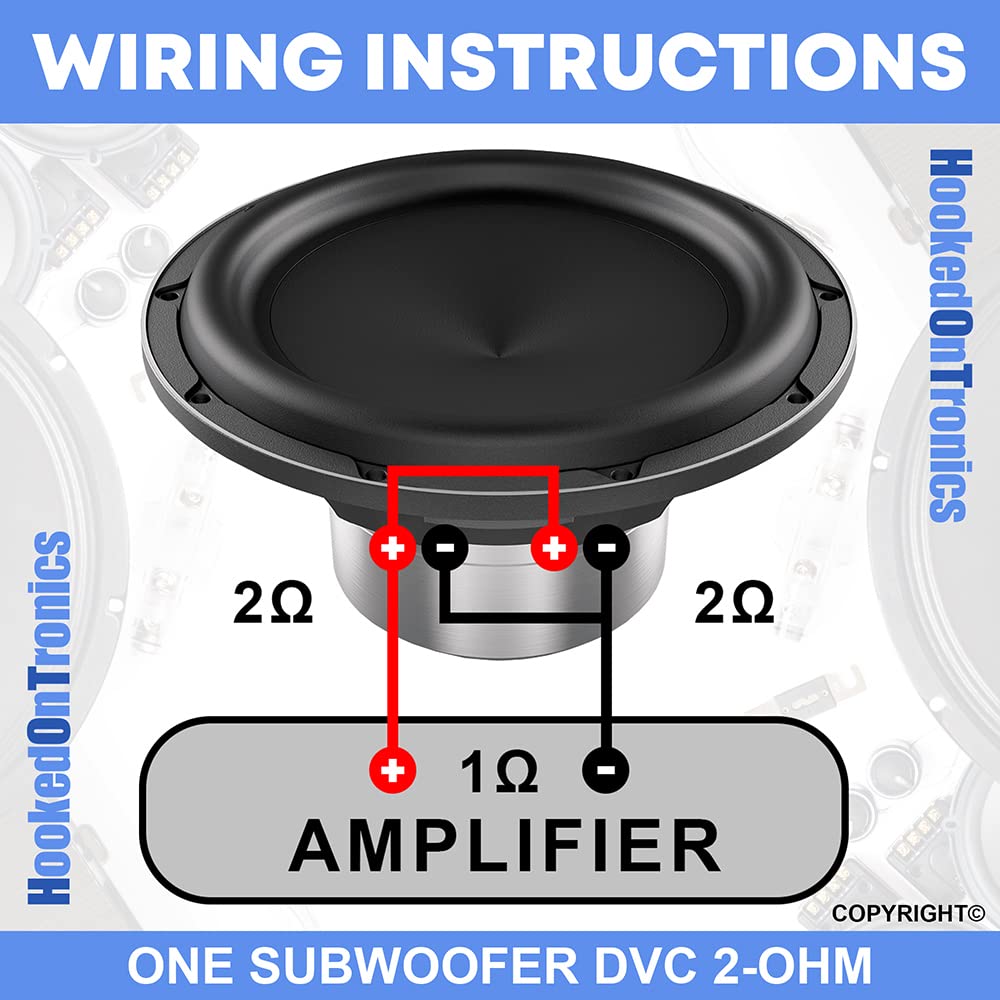 KICKER Subwoofer and Amp Package of 3 Items - 10" CompQ 1600 Watt Sub, Class D Monoblock Amplifier, and Power 4AWG Wiring Kit 51CWQ102+46CXA800.1T+46PK4 4