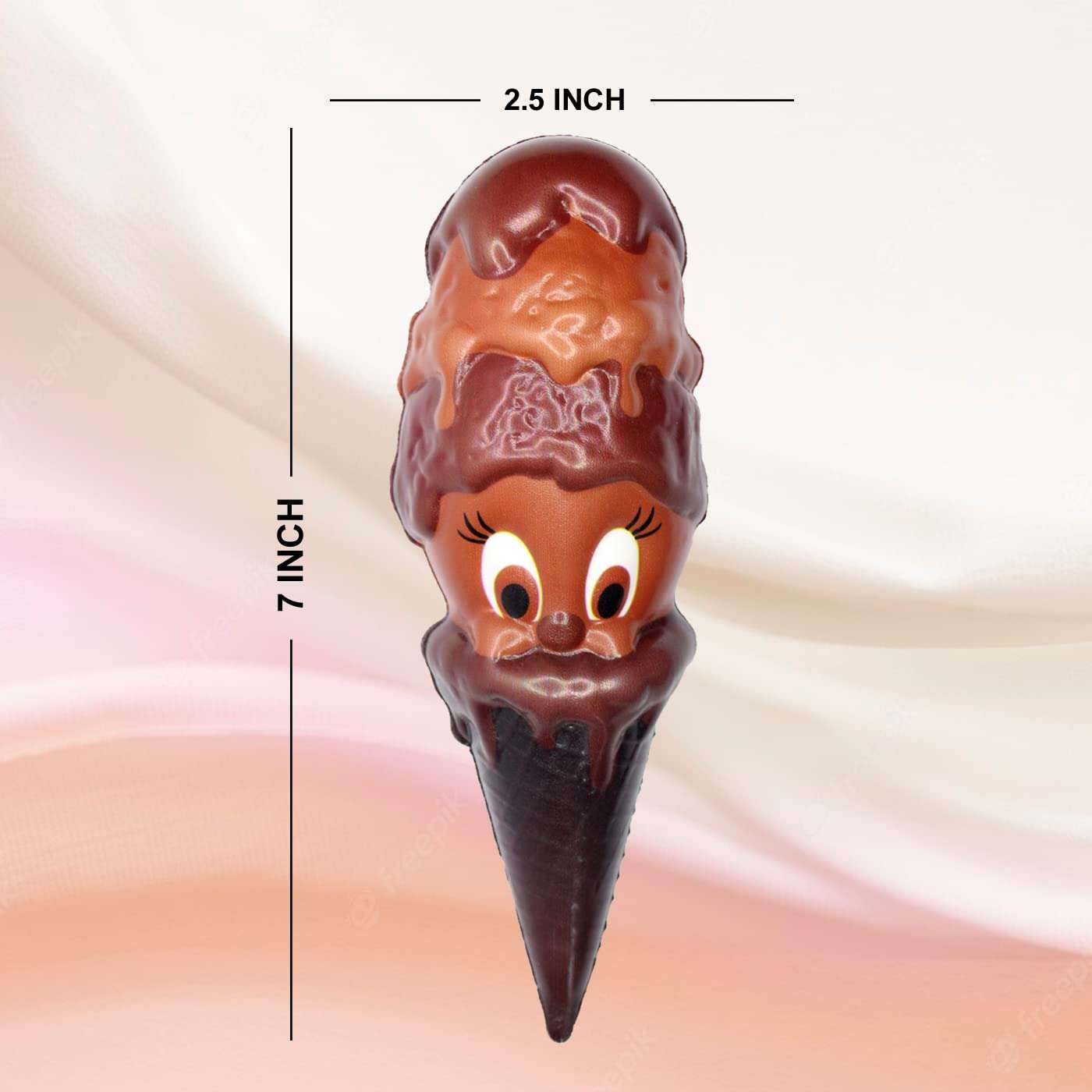 KAVIN Mind Relaxing Ice Cream Design Stress Buster Soft Squishy Indoor Outdoor Fun Play Set for Kids Boys and Girls Random Colours Pack of 1 3