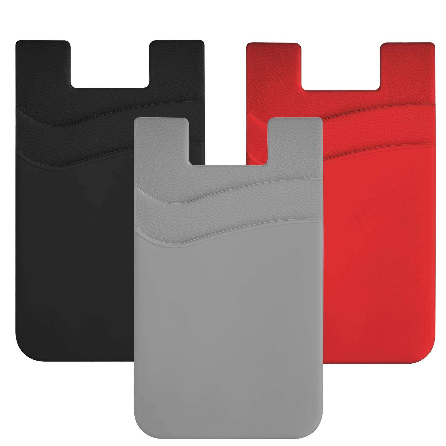Card Holder for Back of Phone, Adhesive Credit Card Sleeve Stick on Wallet for iPhone,Samsung (Multi-Colors) 1