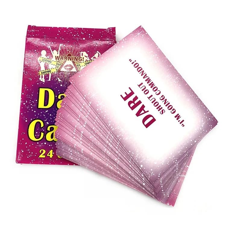 24 Wild Dare Cards Fun Party Game for Adults, Couples & Friends Hilarious Challenges & Spicy Truth or Dare Deck Great for Game Nights, Bachelorette Parties & Adult Gatherings2