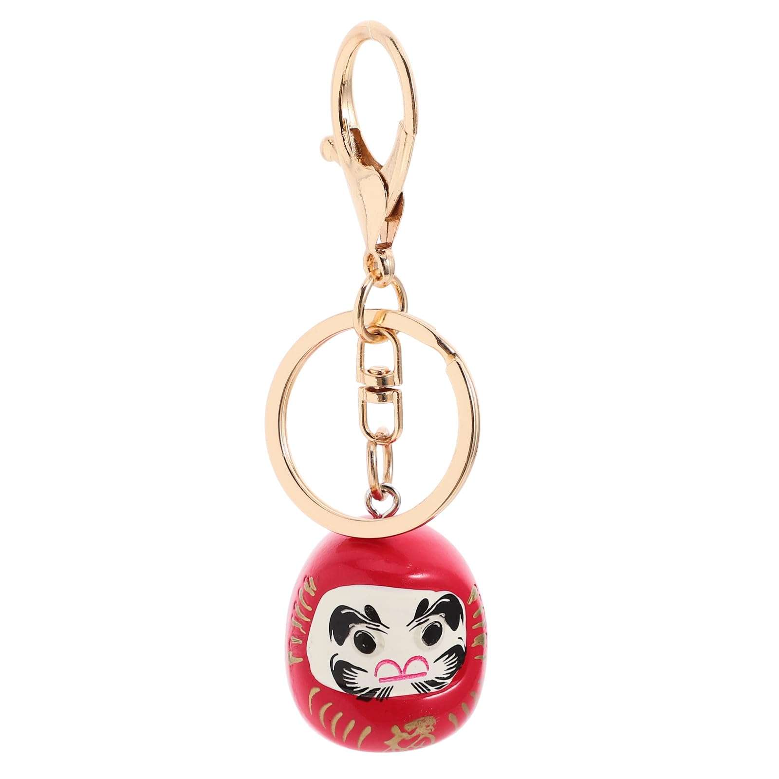LIFKOME Fortune Daruma Doll Keychain, Japanese Daruma Pendant Feng Shui Lucky Pendanr Ornament Auspicious Charm Key Ring for Key Bag Purse Decoration 2