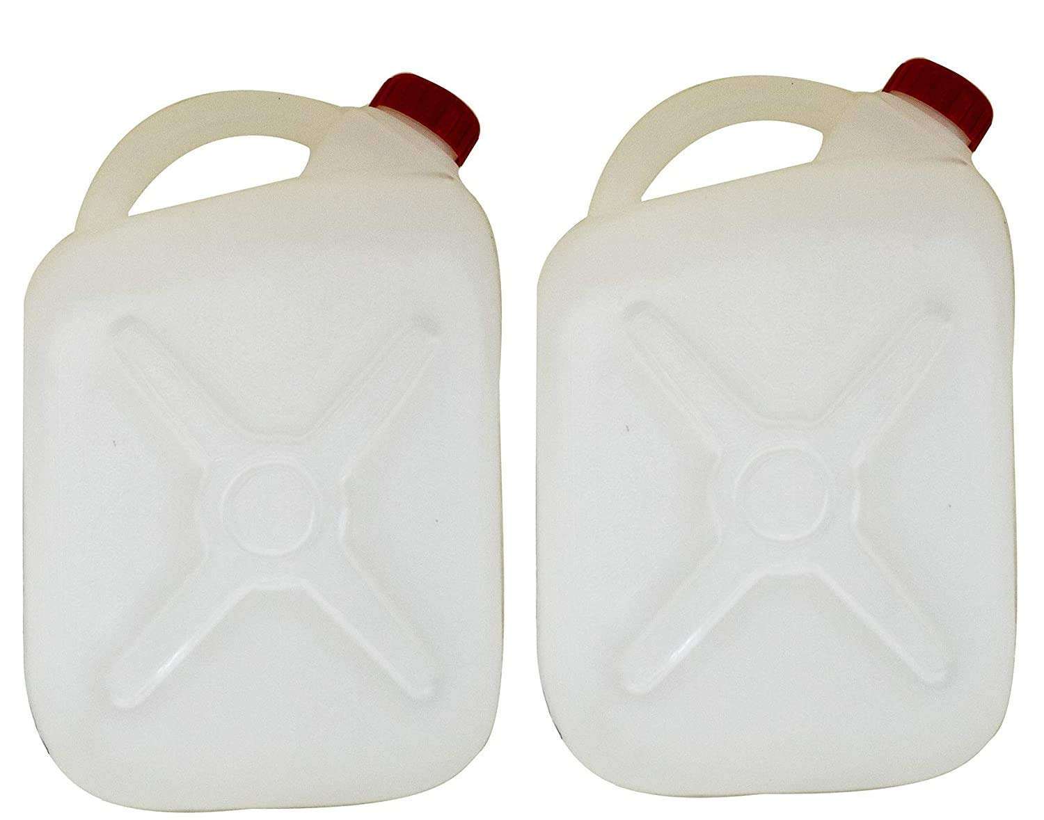 Prime Set Of 2 Pcs 5 Liters Refillable Empty Can / Bottle with Tight-Fitting Cap for School Collage Hospital and Multipurpose Use Pack Of 1 4