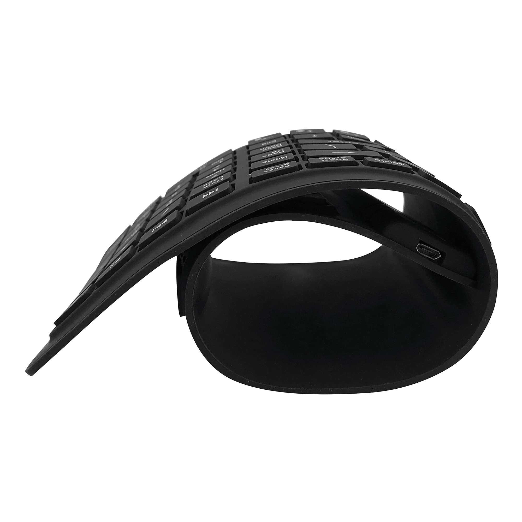 Meega Tech Foldable Silicone Keyboard Wireless Bluetooth Waterproof Rollup Keyboard for Notebook/PC/Laptop/iPad/iPhone,Black,X-Small 5