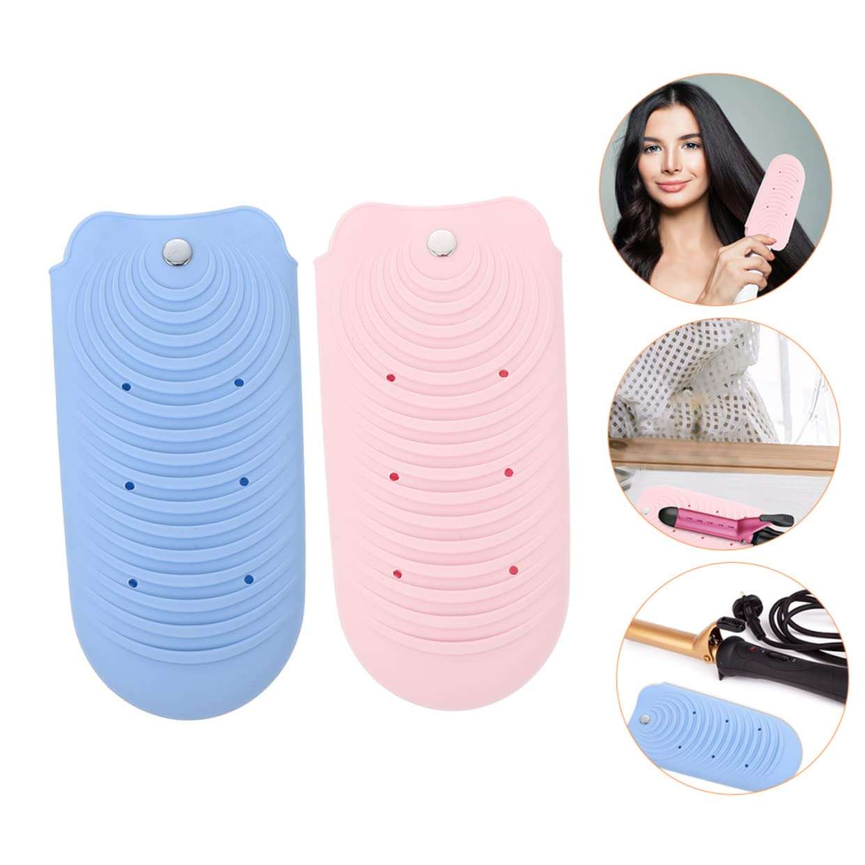 2pcs Curling Iron Storage Bag Hair Dryer Bag Curling Iron Storage Organizer Straightener Holder Hair Tools Travel Bag Curling Iron Travel Case Bottle Bag Curling Iron Cover Sleeve 3