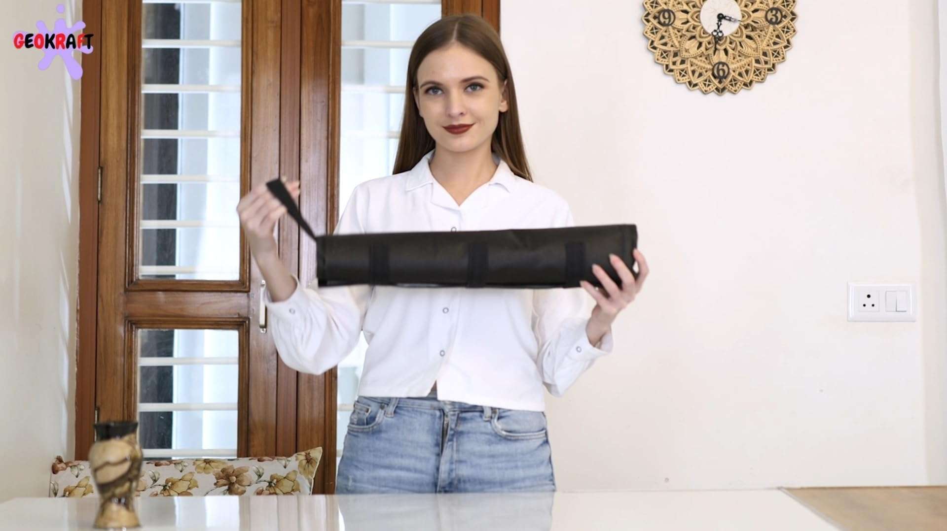 GeoKraft 18 * 18 Inches Roll-up Vinyl Tournament Chess Set with Storage Bag & Extra Queens,Premium Heavy Chess Pieces for Kids & Adults (Green) 6