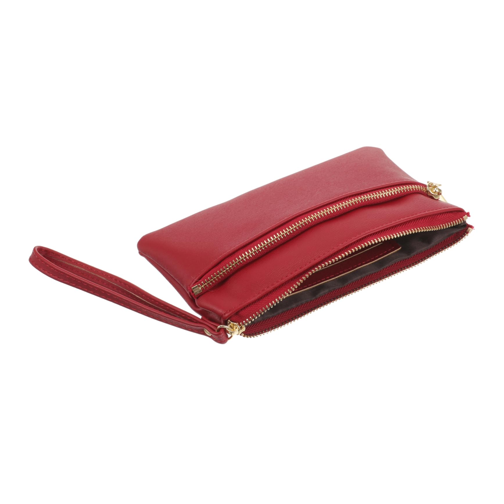 FOMIYES Woman Long Wallet with Zipper Closure Practical Storage Handbag for Ladies Red Color Multiple Card Slots Stylish Design for Everyday Use 1