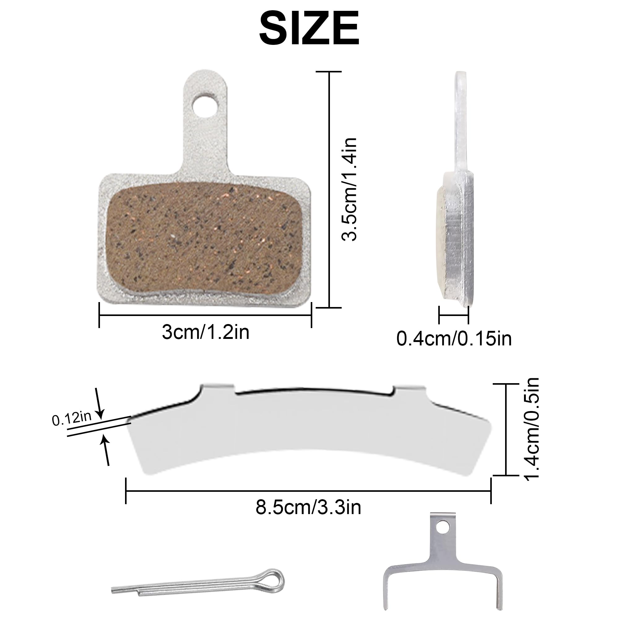 Bike Brake Pads Set Ceramic Bicycle Brakes Pad with Brake Adjusting Tool Compatible for Tektro/Shimano/TRP/Deore Bike Accessorie 4 pcs 3