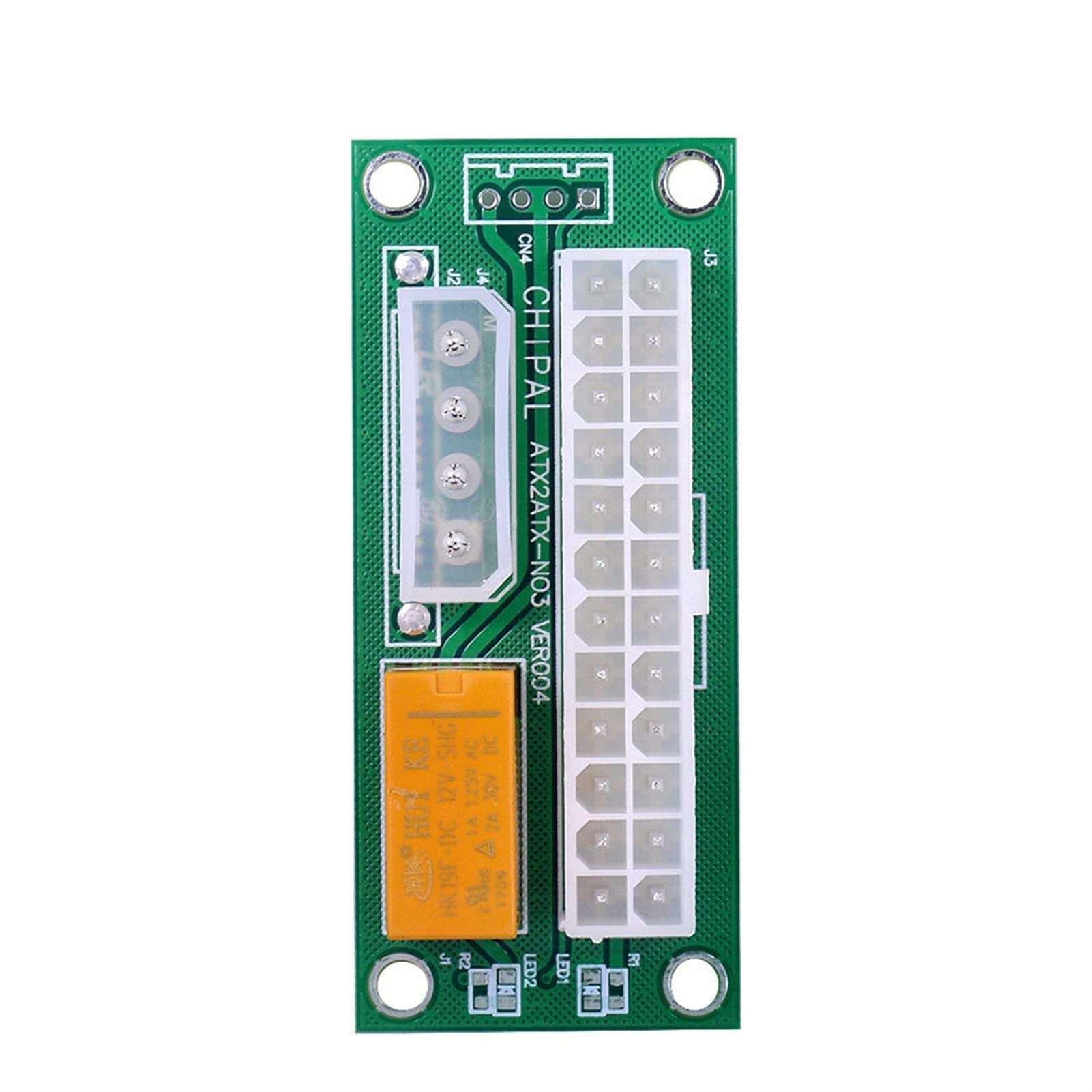 BHOLSA 100PCS ADD2PSU ATX 24Pin to 4Pin Power Supply Sync Starter Extension Cable Card Dual PSU Adapter Converter 3