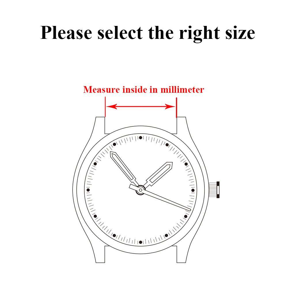 Berfine 22mm Top Grain Leather Watch Band, Quick Release Watch Strap, Blue 3