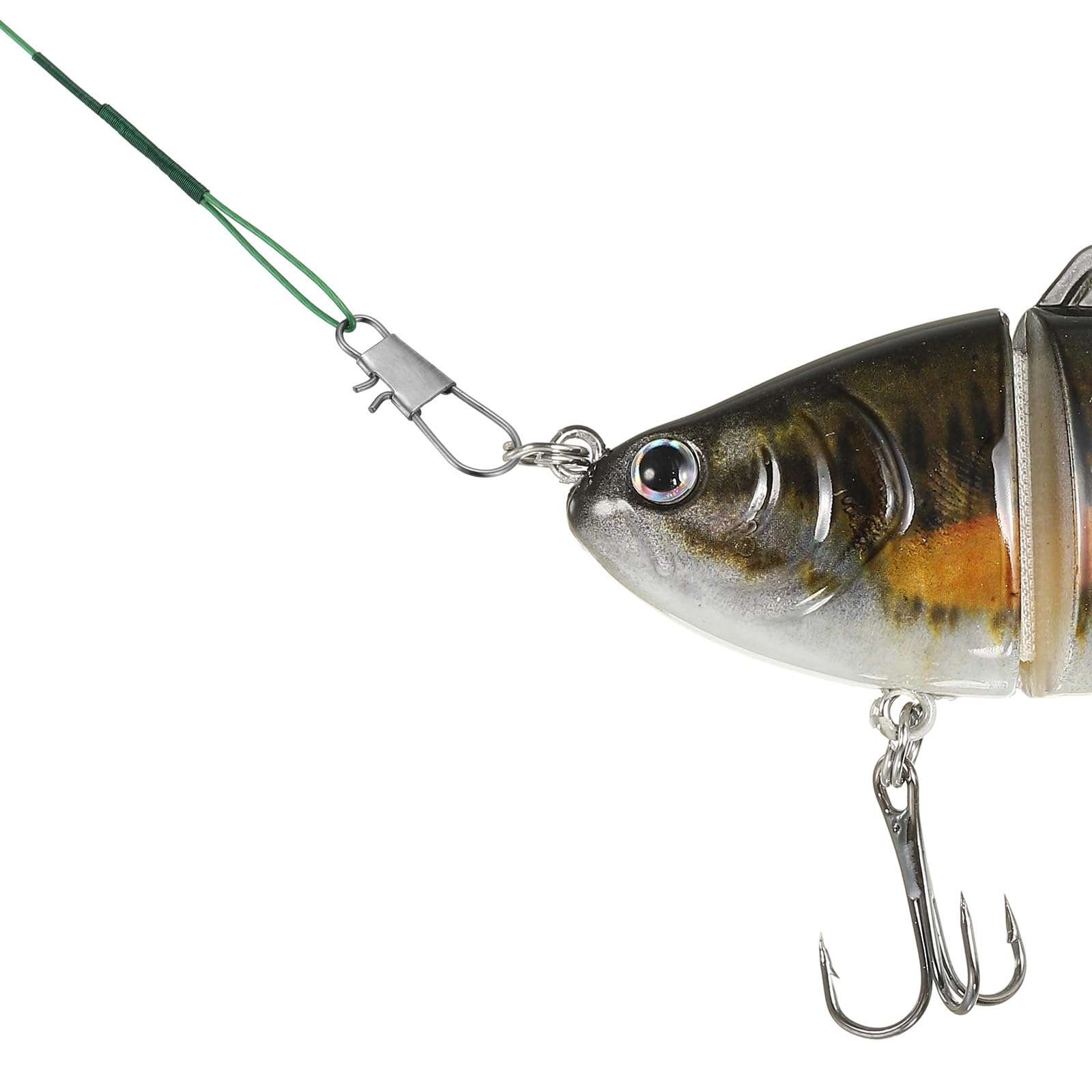 PATIKIL Fishing Wire Leaders 12", 60Pcs 30LB Strength Nylon-Coated Fishing Line Leaders with Swivel and Snap for Saltwater Freshwater, Green 6