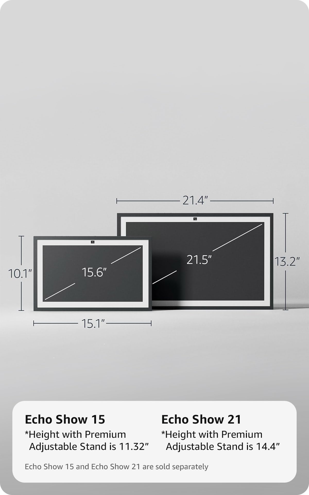 Like-New Amazon Echo Show 15 (newest model), Full HD 15.6" kitchen hub for home organization, with built-in Fire TV and Alexa 5