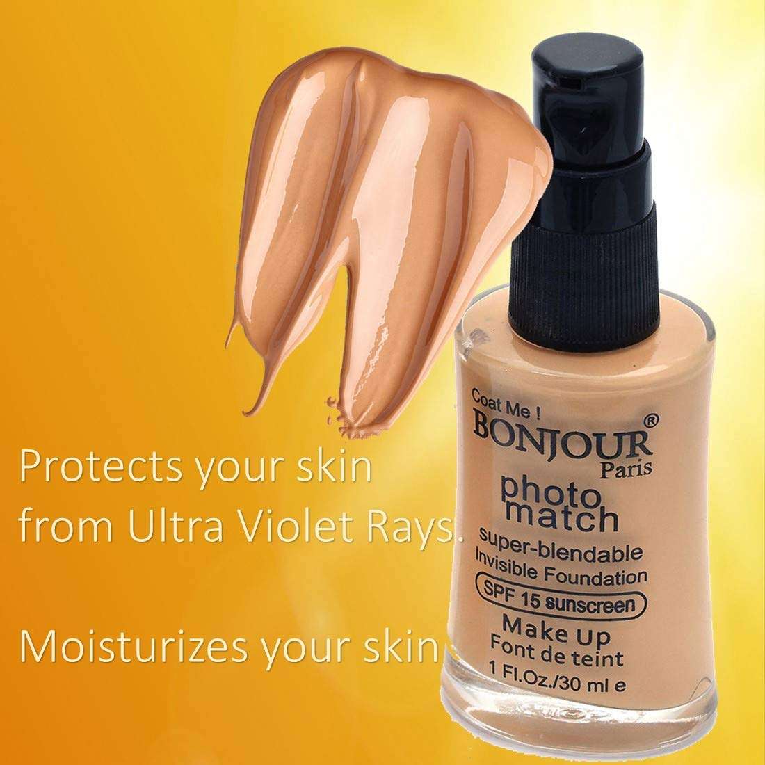 Bonjour Paris Foundation With Color Fever Foundation Brush, 30 Ml (Pack of 3) 4