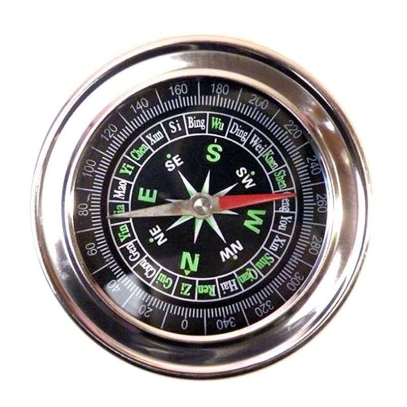 ERH India 1 Pc Magnetic Direction Compass Small Size 75mm Diameter Stainless Steel Directional Compass for Outdoor Mountaineering and DIY School Projects 3