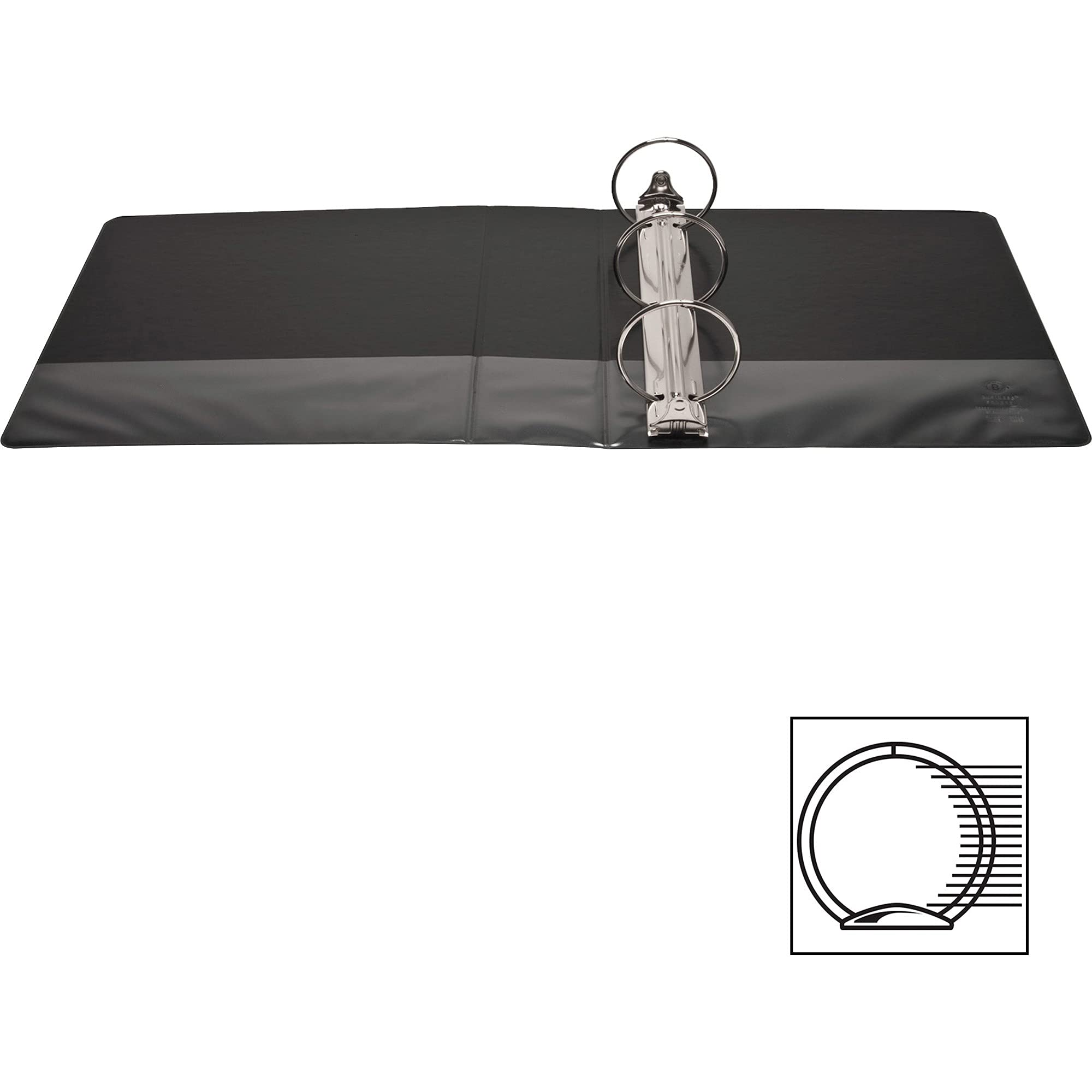 3 Inch Binder, 3 Ring View Binders, Rugged Heavy Duty Binder for Home, Office, School - Holds Up to 625 Sheets Each - Presentation Clear View Customizable Cover and Back - (6 Pack, Black) 3