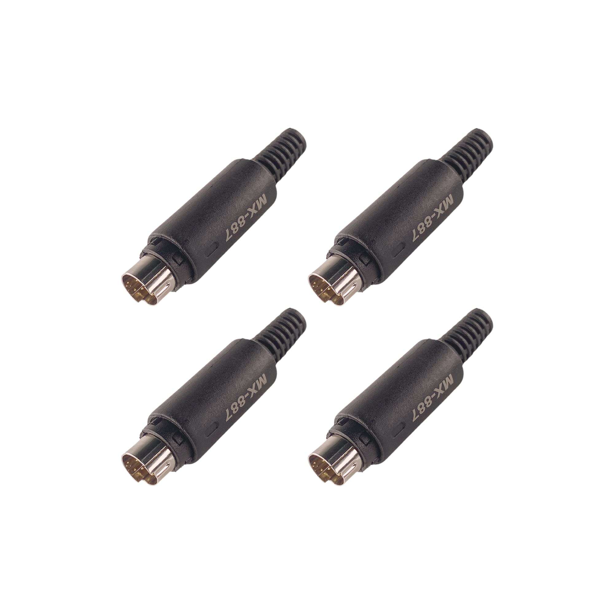 MX 2 Pairs Mini Din Male Connector Black DIN 8 Pin Female + Male Adapter Socket Audio AV Connector_PACKOF4 1
