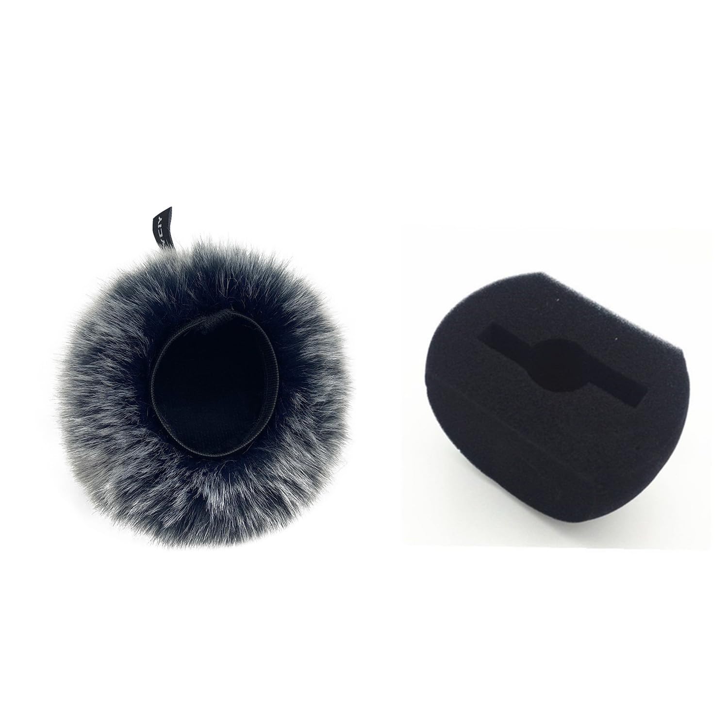 Dead Cat Pop Filter Fit For ZOOM H6essential Handy Portalble recorder Furry Windscreen&Foam Microphone Windshield Sponge cover (Black and White With Foam) 1