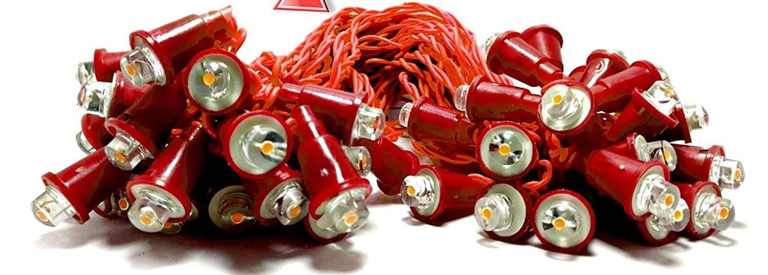 Indian Jhalar 8mm Single Color LED JHALAR 5MM RGB LED Used for Party, Festival, Decoration, Designing Hanging Indoor/Outdoor String Lights Tulsiled.com (Red, Cap) 1