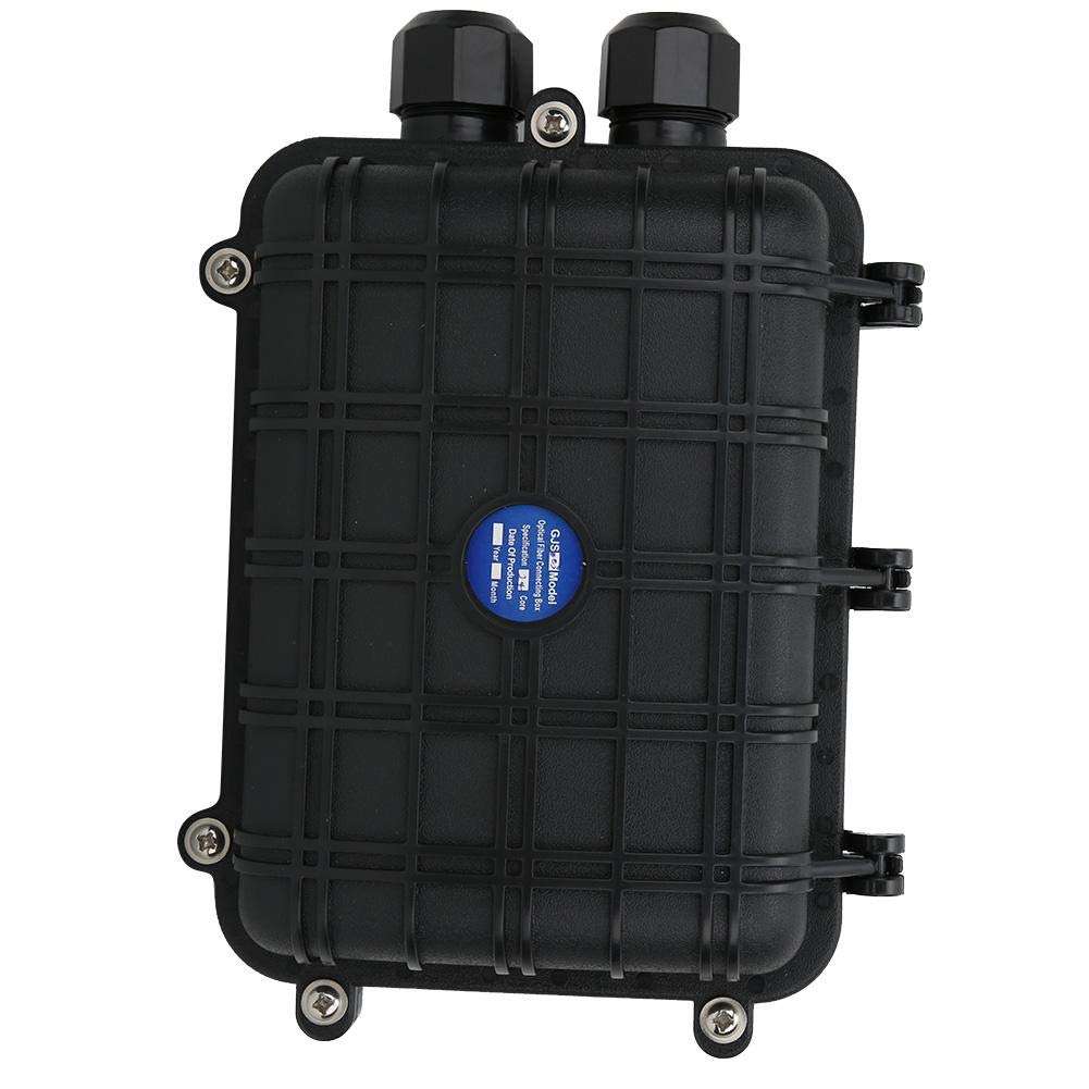 Fiber Termination Box, 1 in 1 Out Horizontal Fiber Optic Splice Enclosure IP68 Fiber Cable Connection Box(24 core) 5