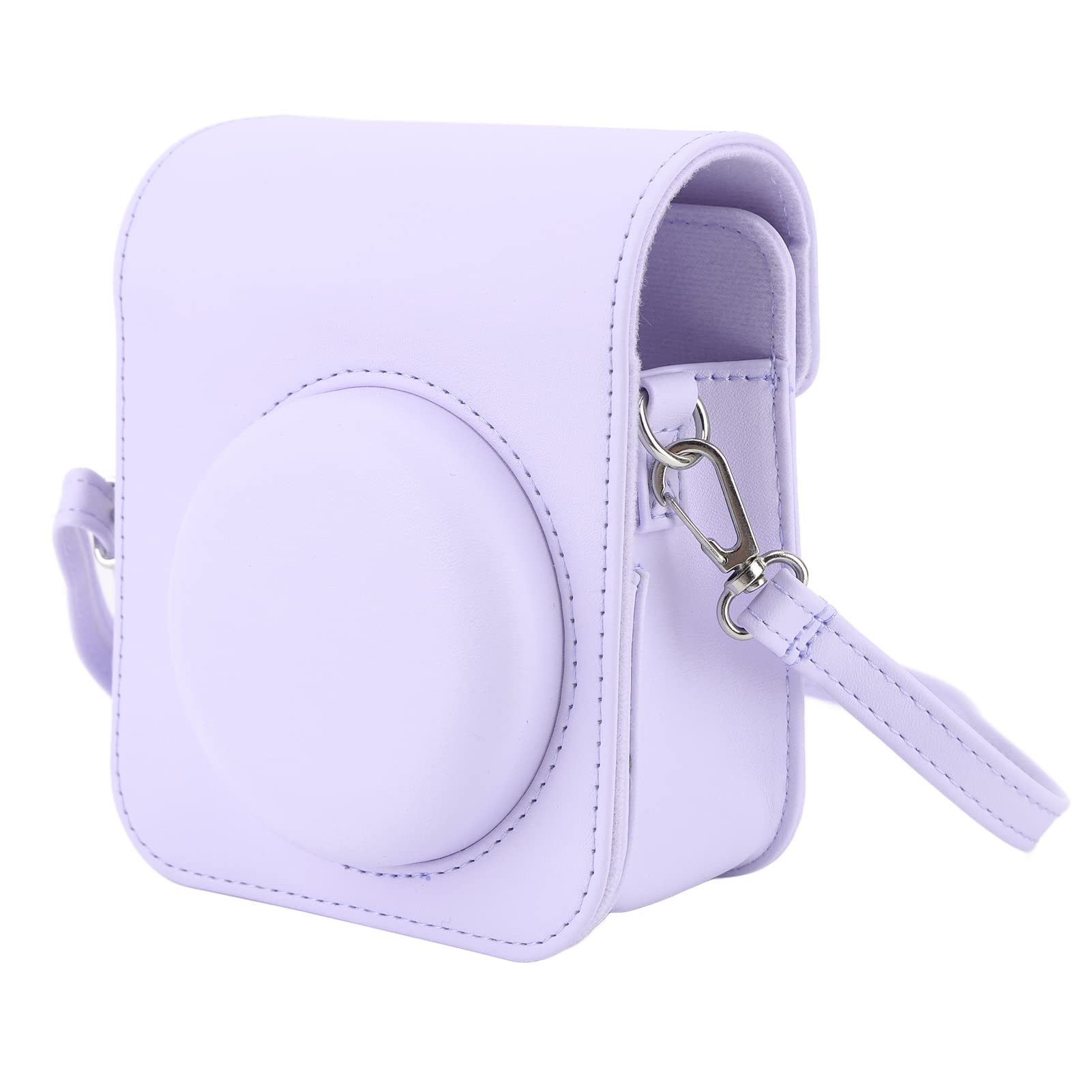 banapoy Instant Camera Case, Instax Mini 12 Camera Protective Case Bag With Adjustable Shoulder Strap, Portable PU Leather Camera Carrying Bag for Instax Mini 12 Camera (Iris Purple) 1