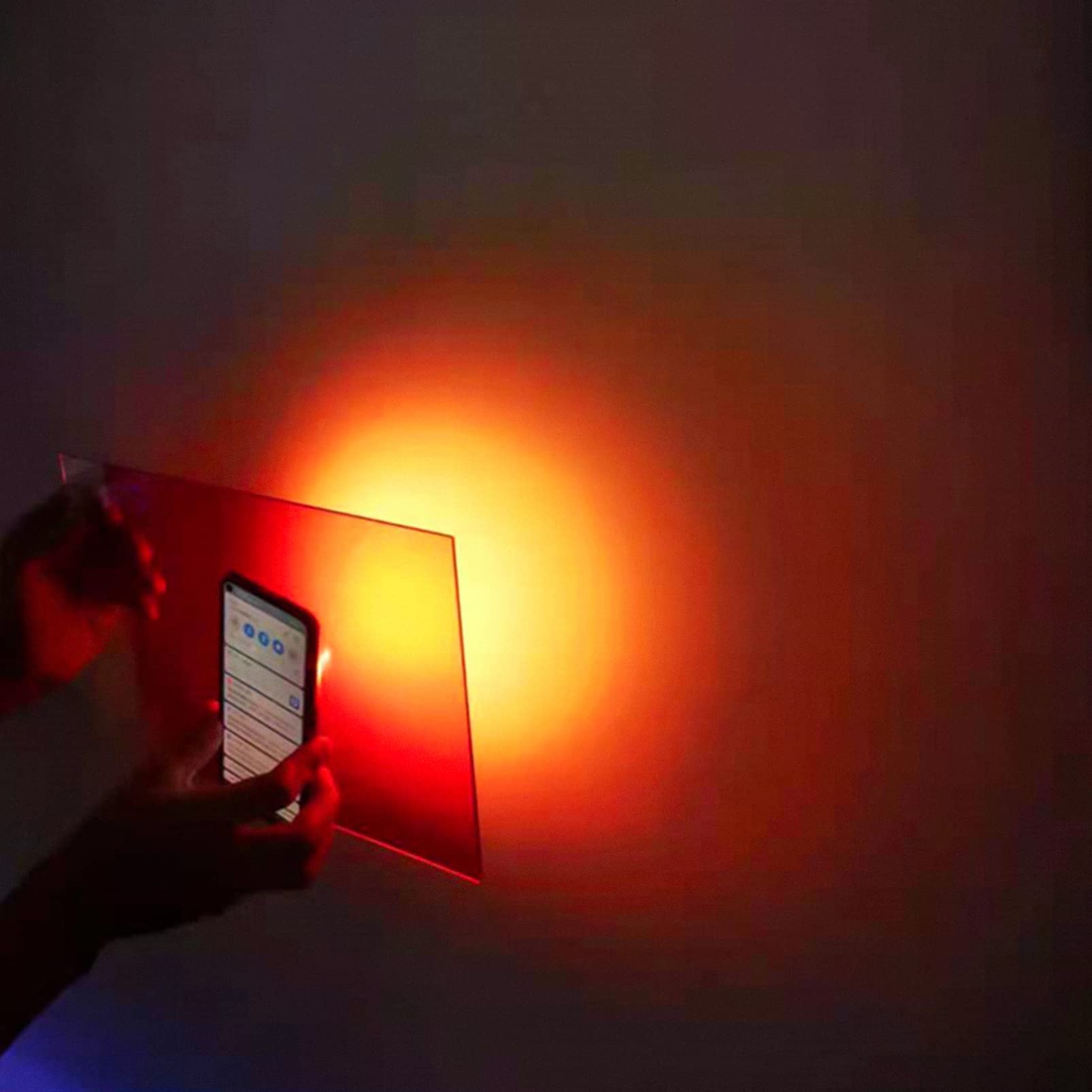 UKCOCO Photo Light Film- Colorful Photo Lighting Gel Filter, Creative Color Correction Gel Filter, Practical Color Correction Film, Lighting Color Film for Video Studio Flash Phot, Orange 4