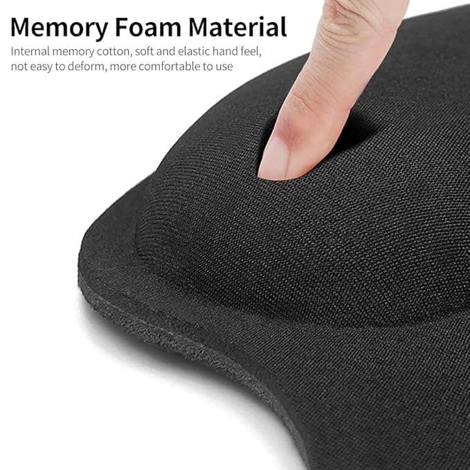 DORLANK Gel Mouse Pad, Ergonomic Mousepad with Gel Comfort Wrist Rest Support, Gaming Mouse Pad with Lycra Cloth Nonslip Mousepad for Computer, Laptop, Home,Office 6