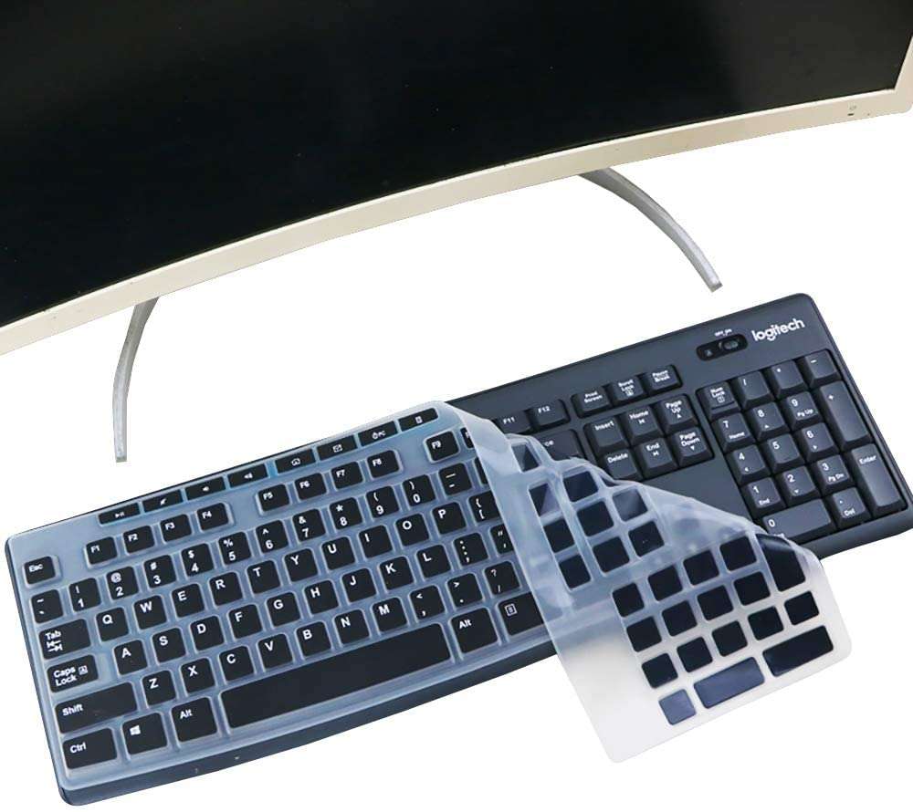 Jesra Ultra Thin Desktop Keyboard Dust Cover for Logitech MK295 Wireless Keyboard-Black 1